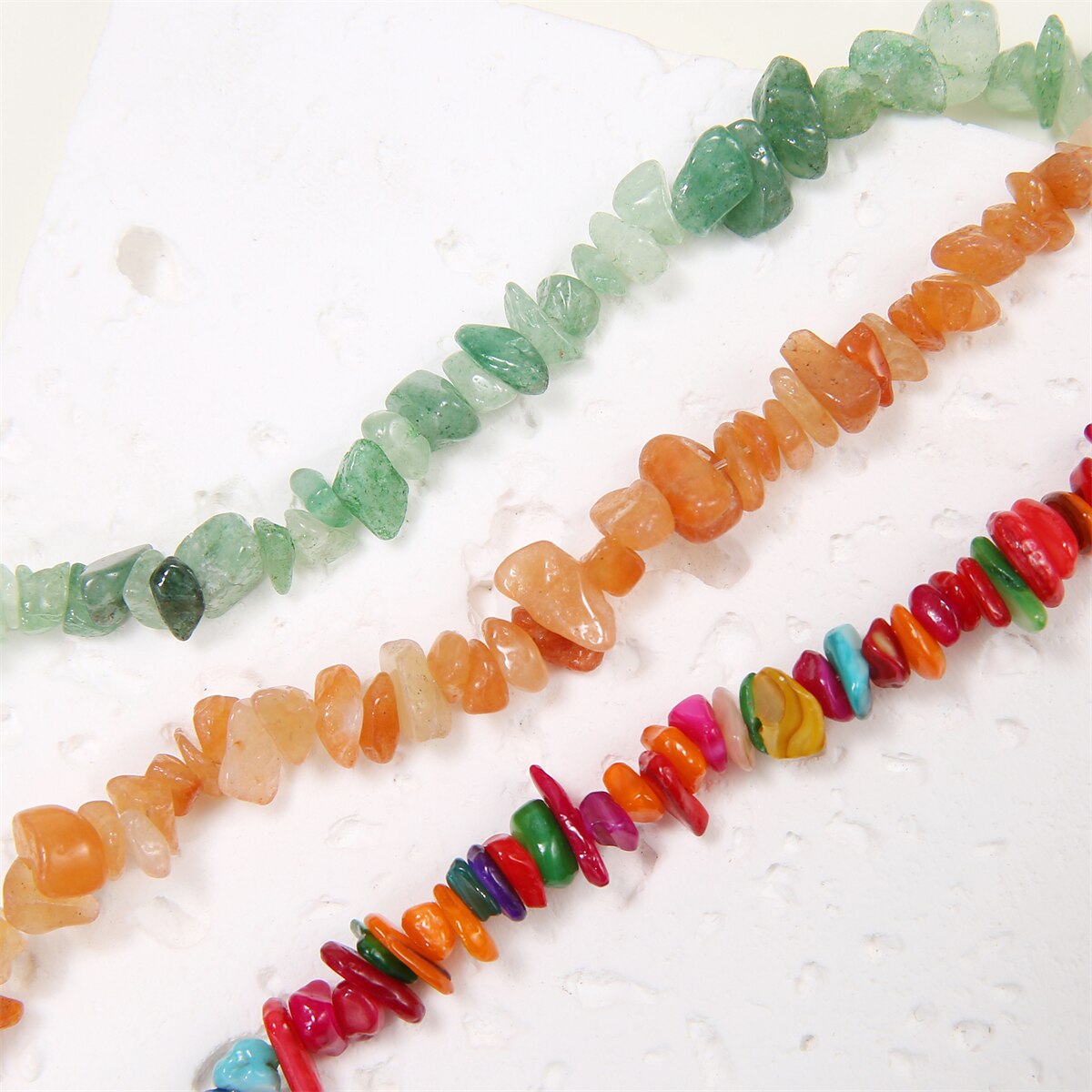 1pc Natural Stone Chakra Crystal Healing Gemstone Stretch Bracelets Tumble Polished Align Increase Communication Reiki Bracelets