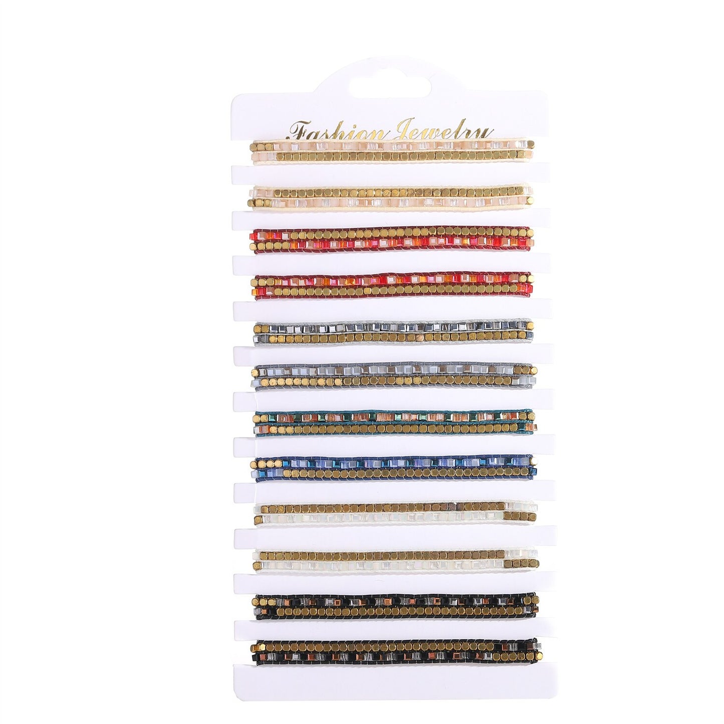 Boho 12pcs/lot Seed Beads Braided Bracelets for Women Adjustable Rope Chain Anklets Beach Handmade Wide Wristband Cuff Jewelry