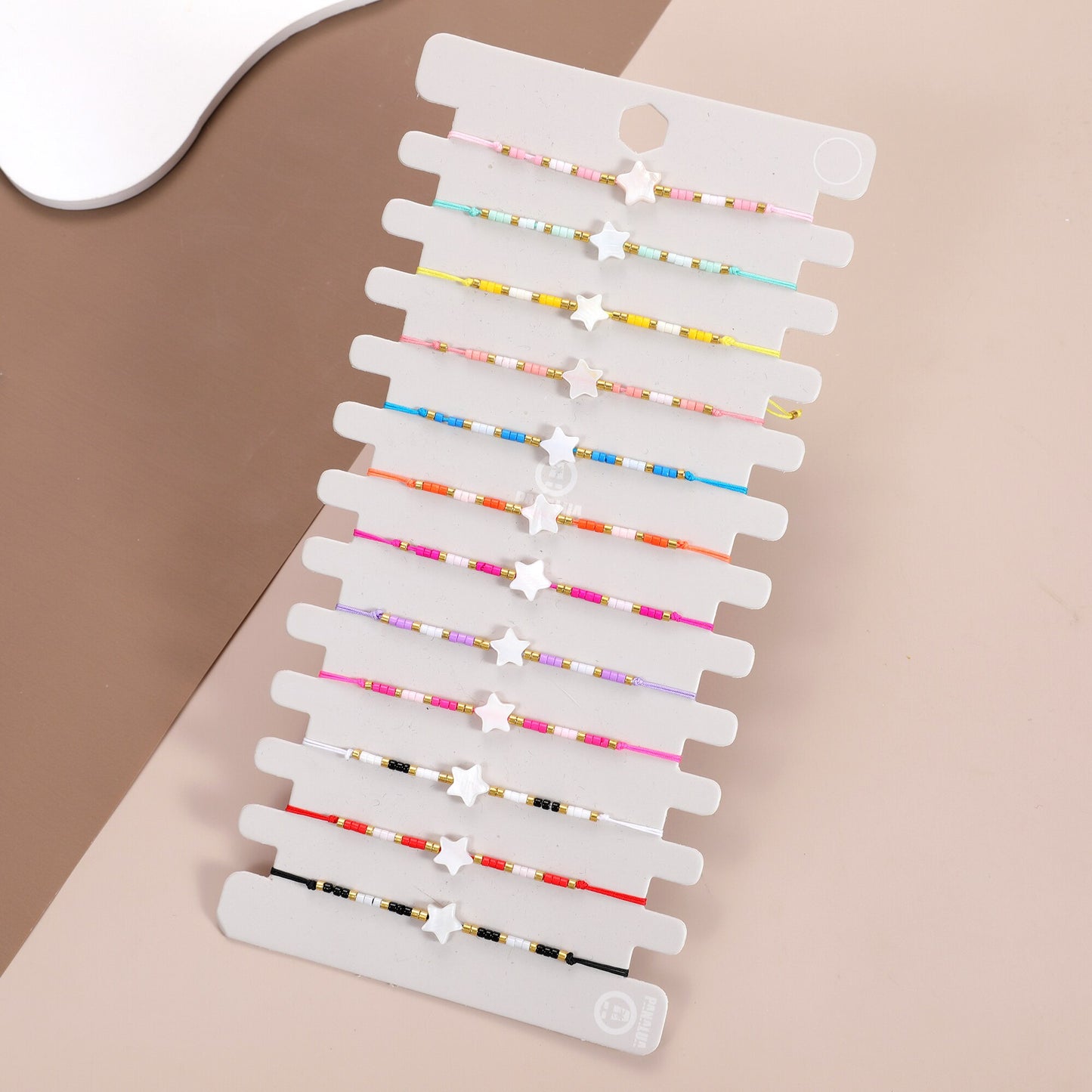 12pcs/set Shell Star Charms Bracelets High Quality Colorful Seeds Beads Handmade Braided Bracelet for Women Party Jewelry