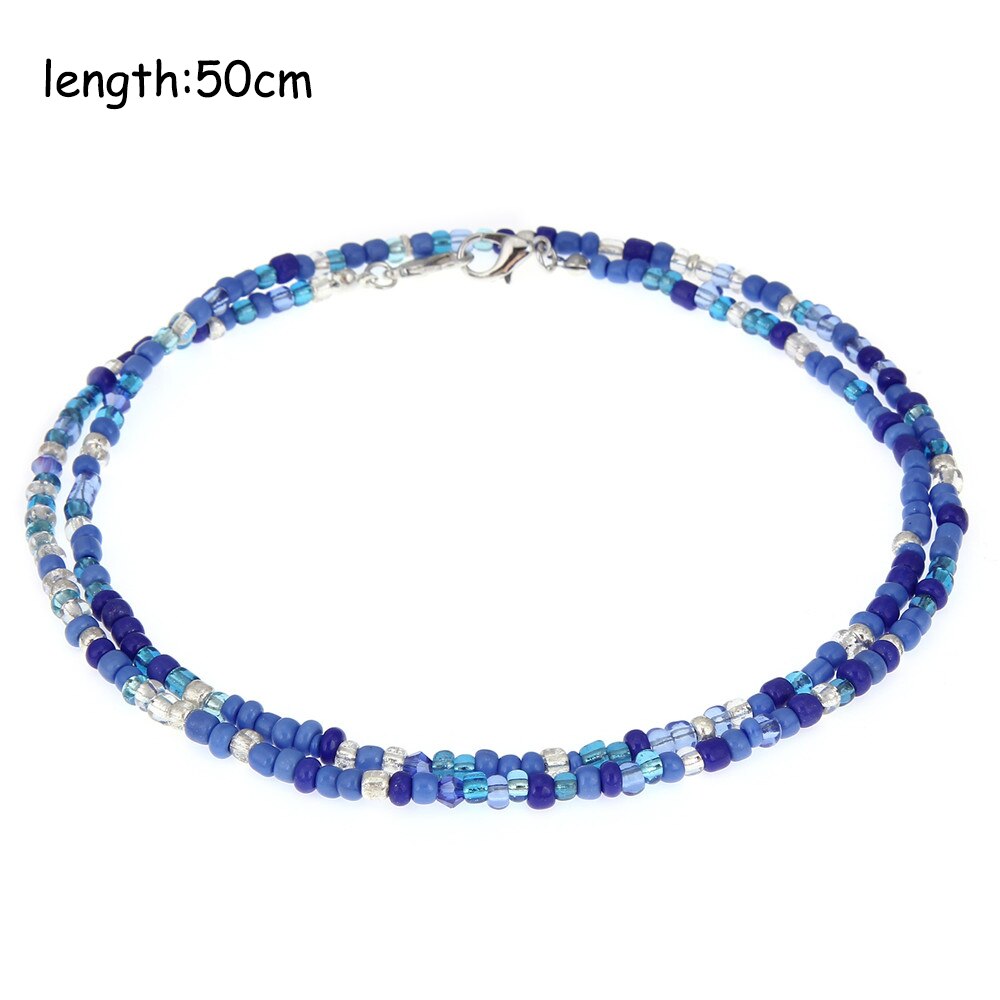 Bohemian Women Crystal Seed Bead Eyeglass Eyewears Sunglasses Reading Glasses Chain Necklace chokers Strap Rope for Mask