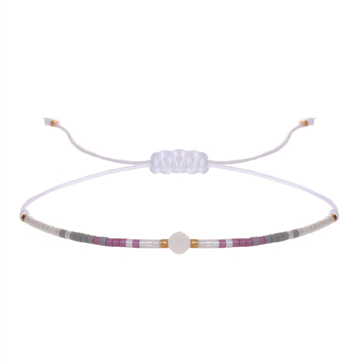 Handmade Pearl Bracelet & Bangle for Women Men Faceted Crystal Beads Pendant Adjustable Charm Stacking Femme Pulsera