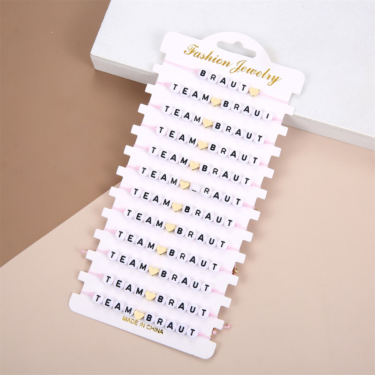 12pcs/set Acrylic Letter Charms Bracelets for Women Handmade Braided Bracelet Bangles Anklets Couples Wedding Party Jewelry