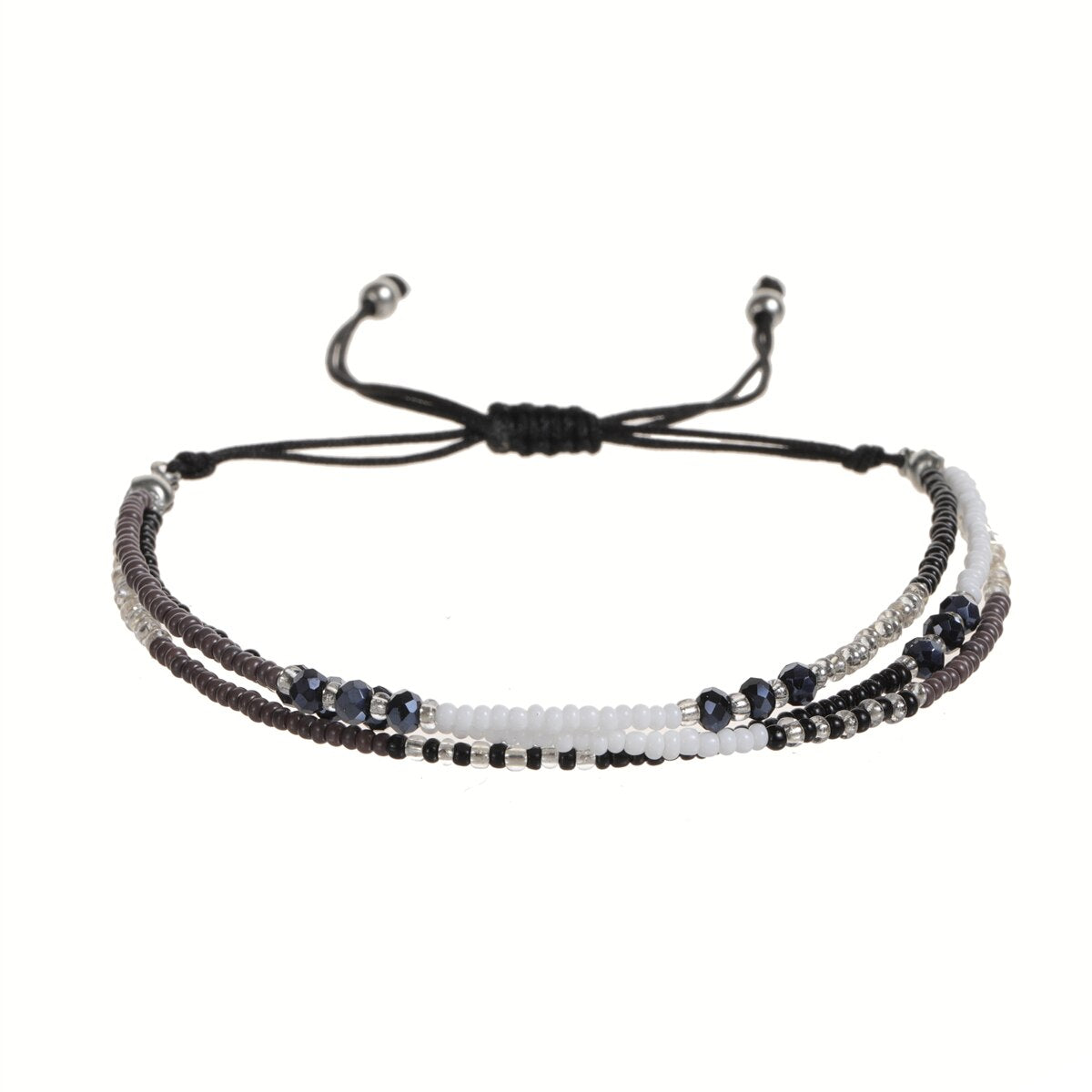 Multilayer Glass Beaded Bracelets for Women Handwoven Summer Surf Waterproof Adjustable Size Jewelry Pulsera