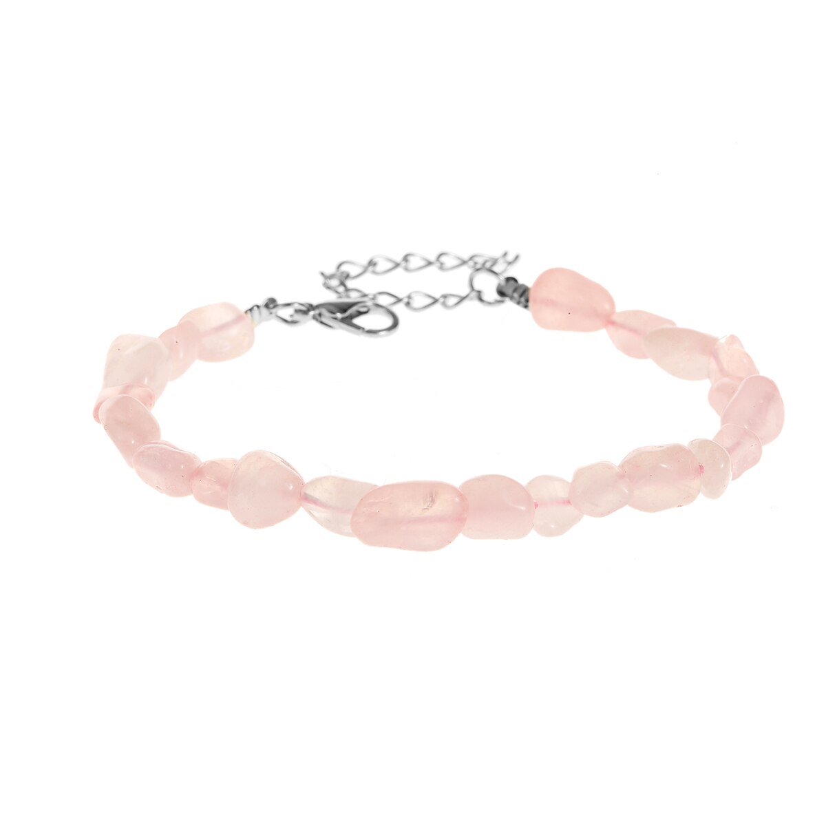 Natural Stone Pebbles Gemstone Stretch Bracelets for Women Man Tumble Polished Align Increase Communication Reiki Bracelets