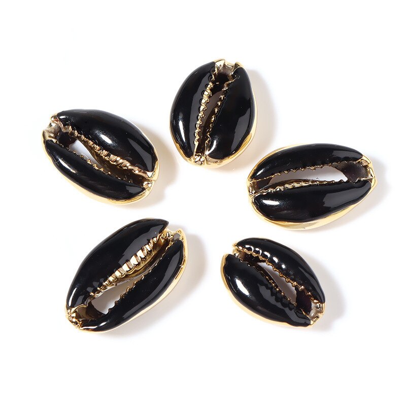 10pcs/lot Colorful Shell Loose Beads Bracelet Connector Shells Beads Charms for Necklace Jewelry Making DIY Jewelry