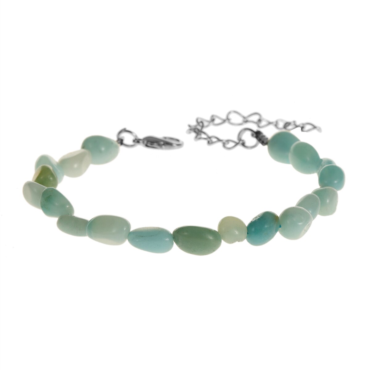Natural Stone Pebbles Gemstone Stretch Bracelets for Women Man Tumble Polished Align Increase Communication Reiki Bracelets