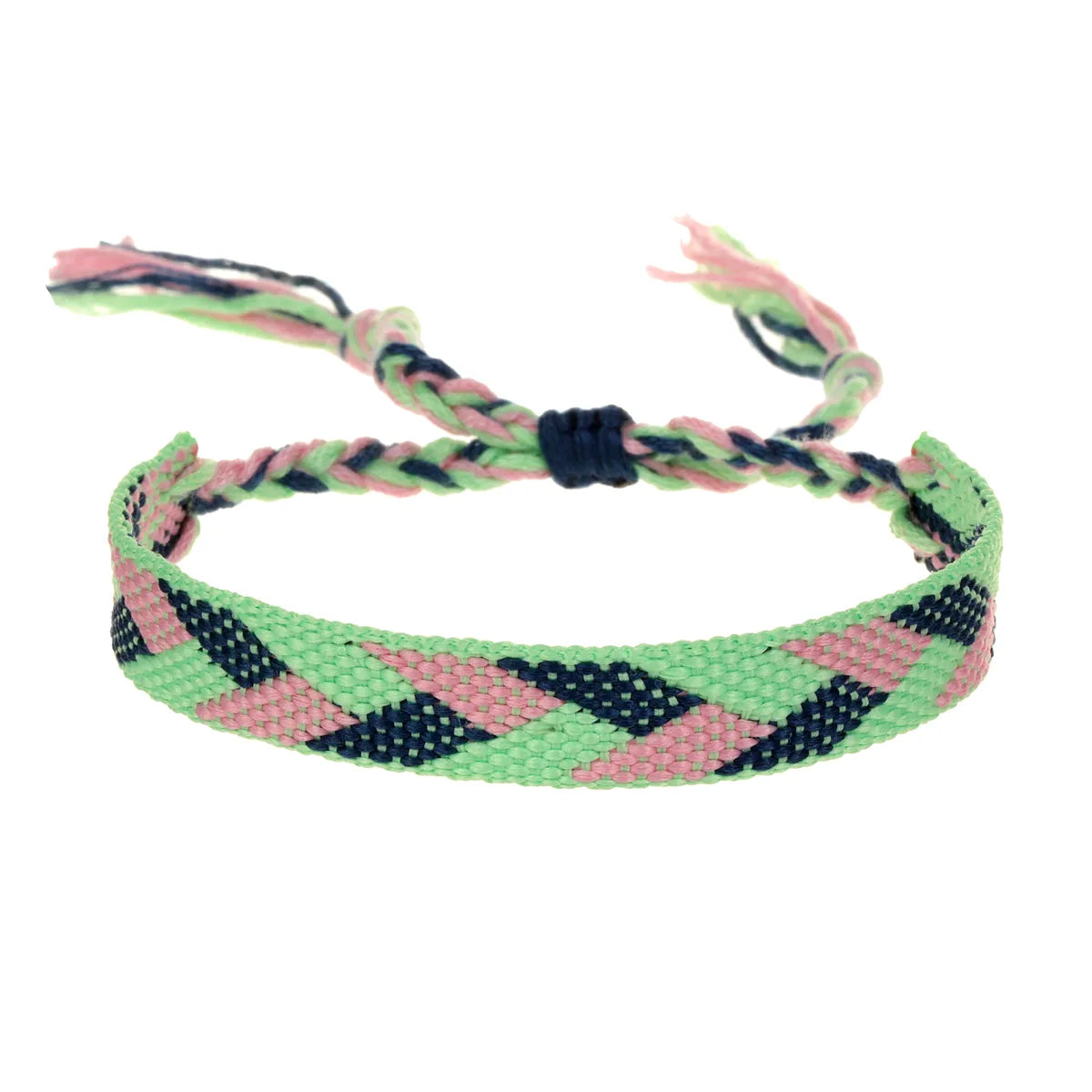 Nepal Woven Friendship Bracelets Adjustable Braided Bracelets Woven String Bracelet with Sliding Knot Closure for Kids Women Men
