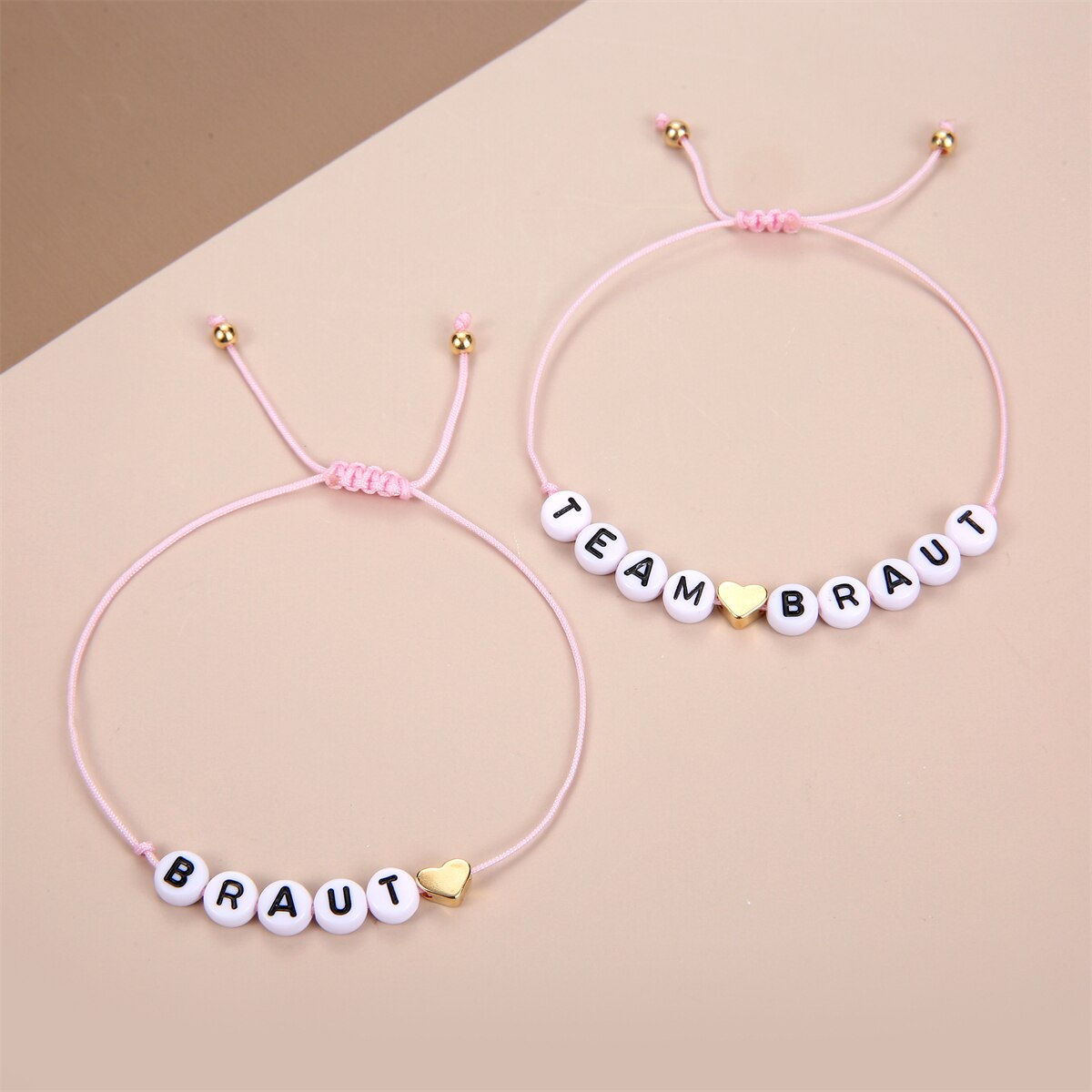 12pcs/set Acrylic Letter Charms Bracelets for Women Handmade Braided Bracelet Bangles Anklets Couples Wedding Party Jewelry