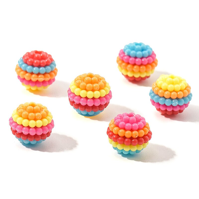 100Pcs/lot 10mm ABS Colorful Bayberry Ball Loose Beads for Jewelry Making Necklaces Bracelets DIY Accessories Wholesale