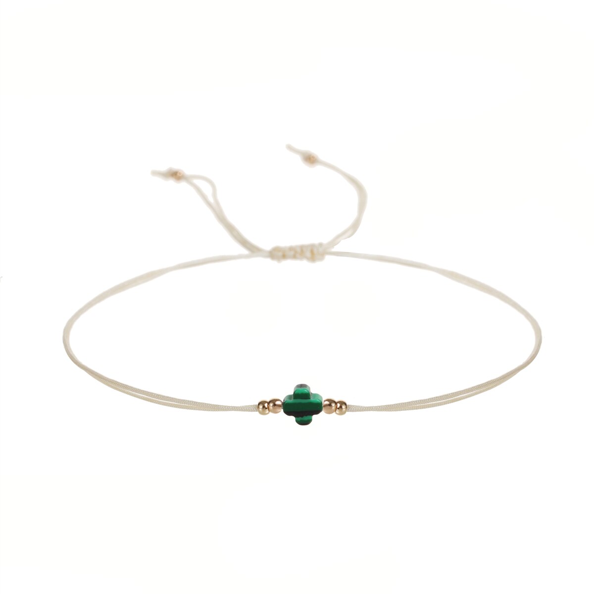 Handmade Natural Stone Turquoise Cross Pendant Knot Charms Knitted Bracelets Women Adjustable Wax Cord Chain Wristband Jewelry