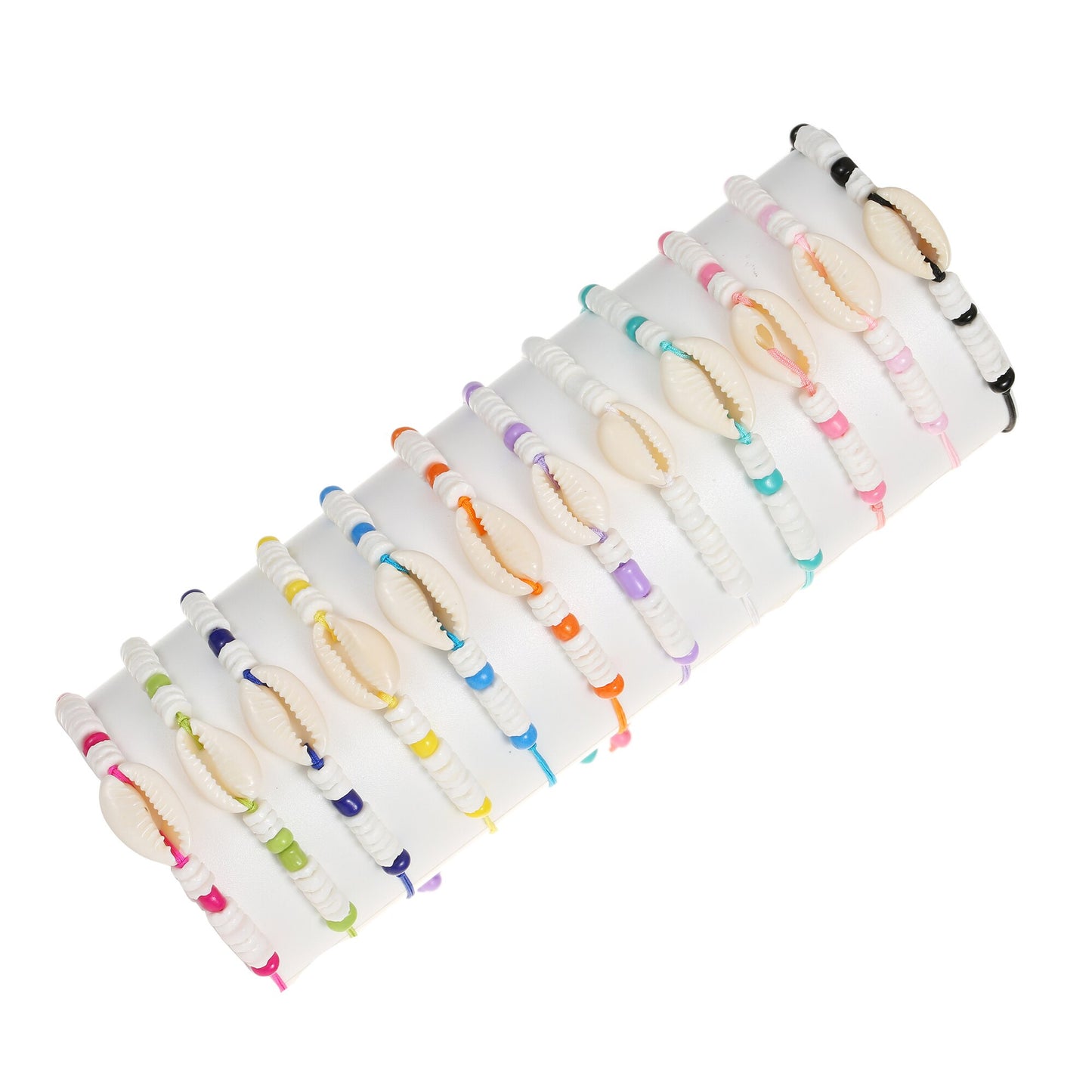 12pcs Summer Shell Bracelet Fashion Beach Handmade Cowrie Bracelets&Bangles for Women Men Anklet Boho Jewelry Wholesale