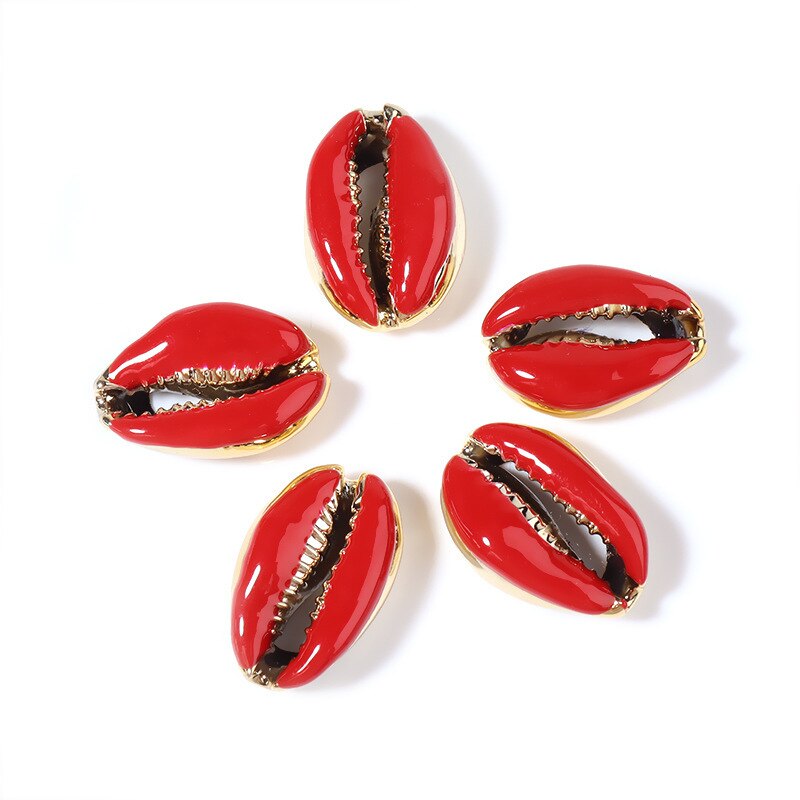 10pcs/lot Colorful Shell Loose Beads Bracelet Connector Shells Beads Charms for Necklace Jewelry Making DIY Jewelry