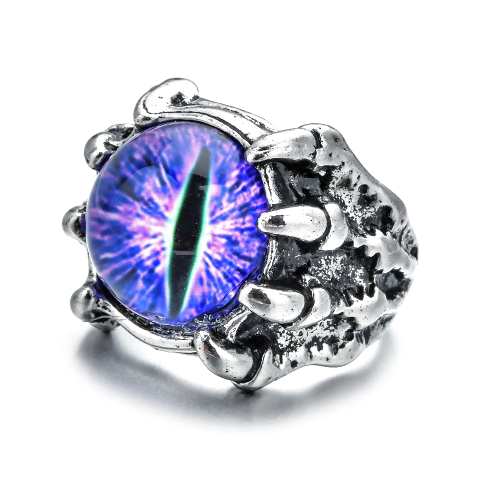 Vintage Midi Finger Dragon Claw Rings for Women Men Evil Eye Silver Color Punk Open Adjustable Knuckle Ring Party Jewelry Gift