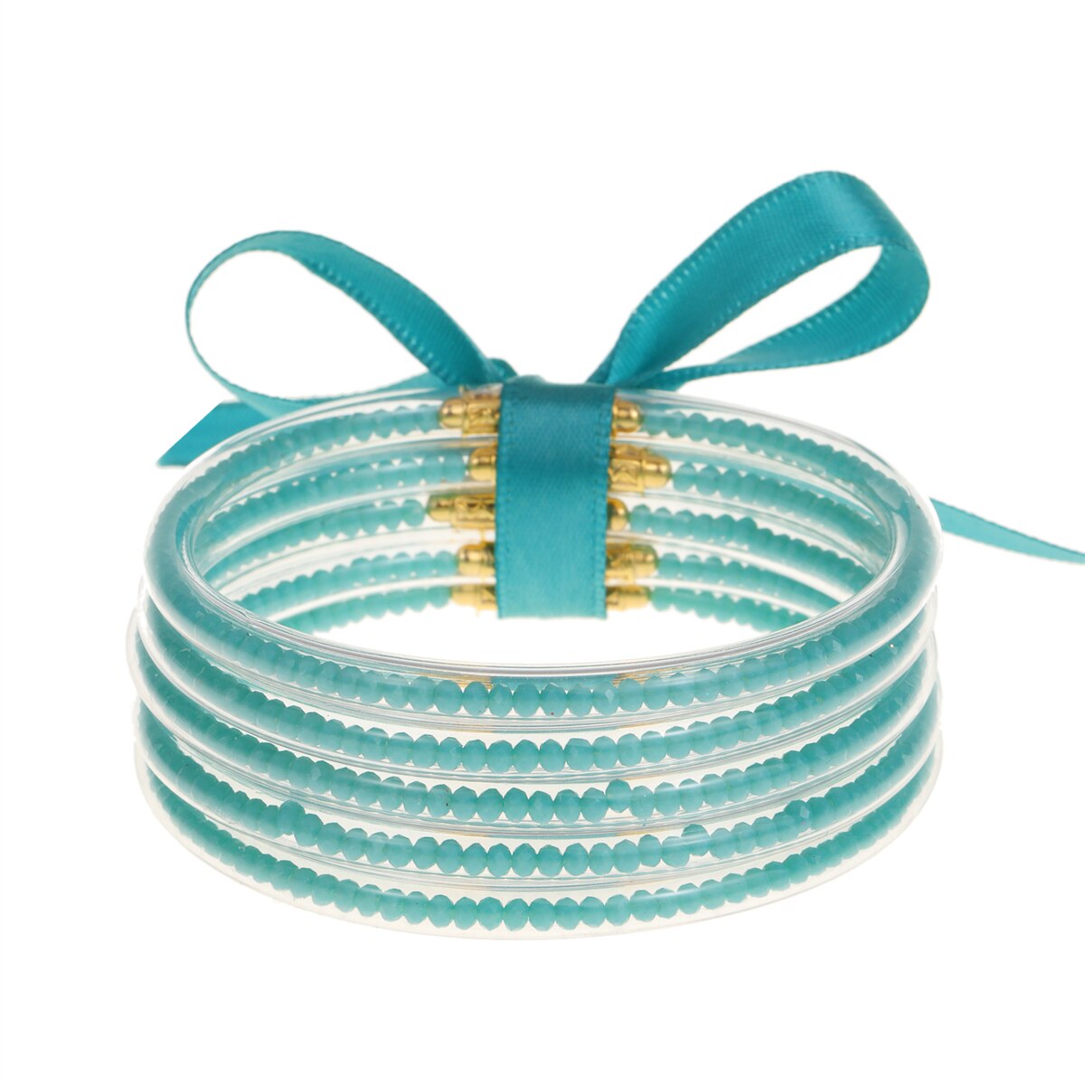 Multilayer Glitter Jelly Bangles Bracelets Glitter Filled Jelly Silicone Bracelets for Women Girls Cuffed Wristbands Jewellery