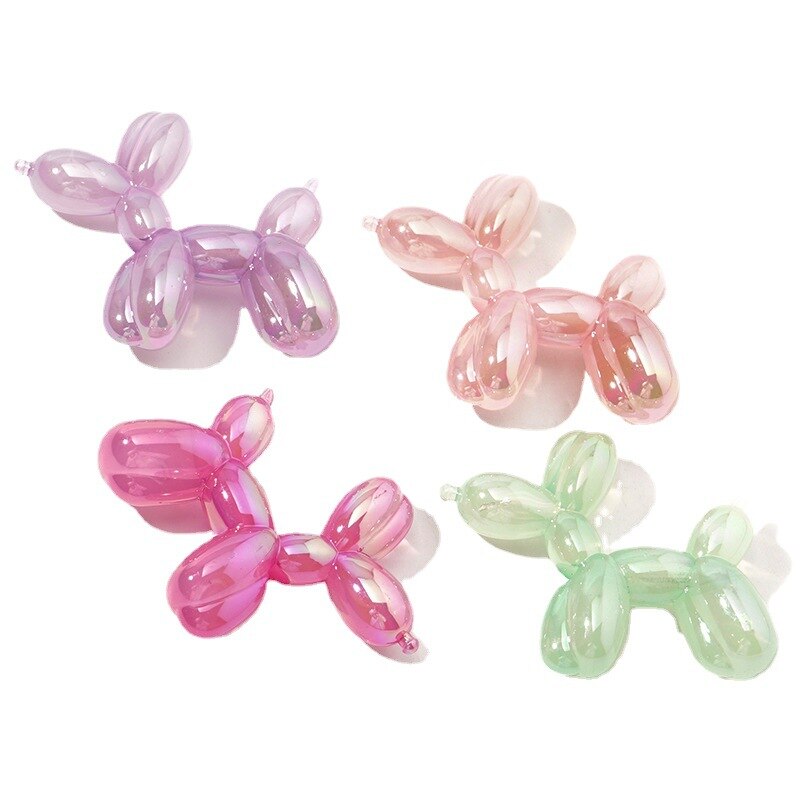 5pcs/lot Candy Color Colorful Balloon Dog Charm for Earrings Necklace Making Diy Jewelry Accessory Pendant