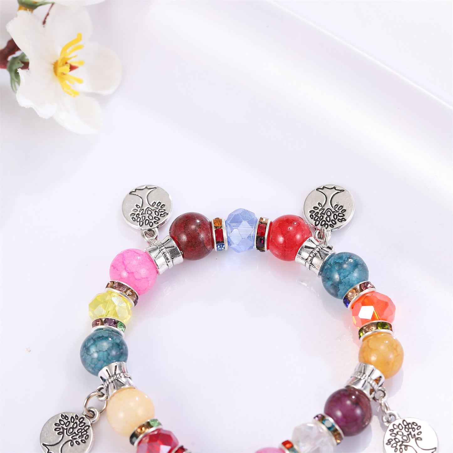 Vintage Shell Natural Stone Bracelet Adjustable Charms Yoga Bracelets Bangle Handmade Braided Rope Bead for Women Jewelry Gift