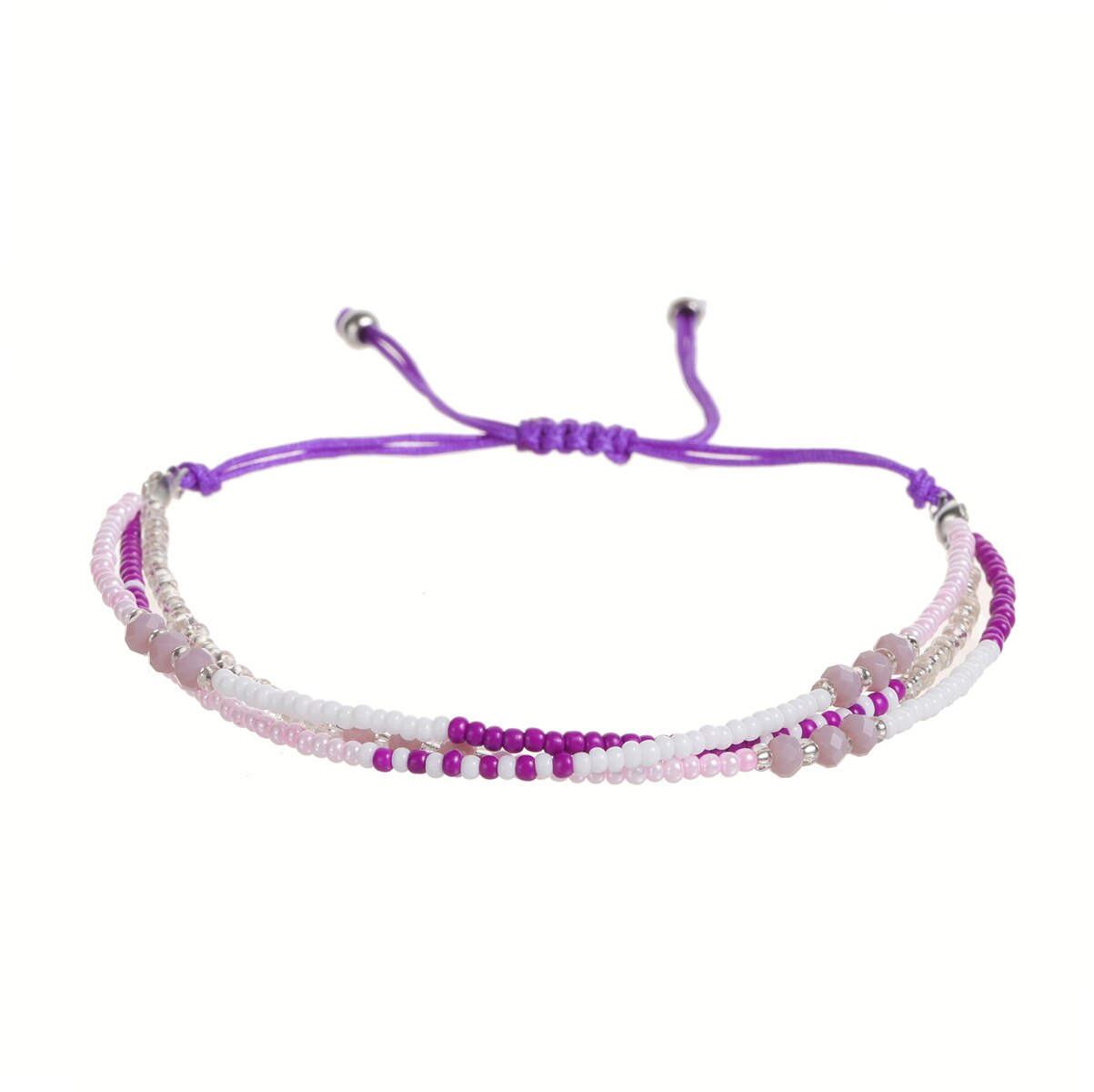 Multilayer Glass Beaded Bracelets for Women Handwoven Summer Surf Waterproof Adjustable Size Jewelry Pulsera