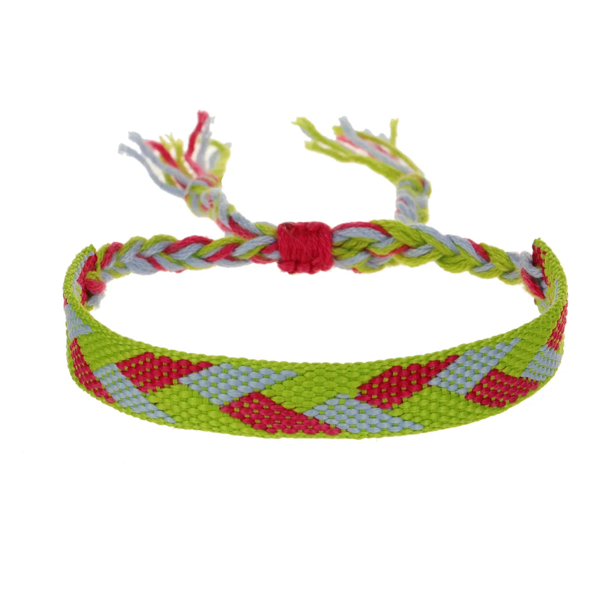 Nepal Woven Friendship Bracelets Adjustable Braided Bracelets Woven String Bracelet with Sliding Knot Closure for Kids Women Men