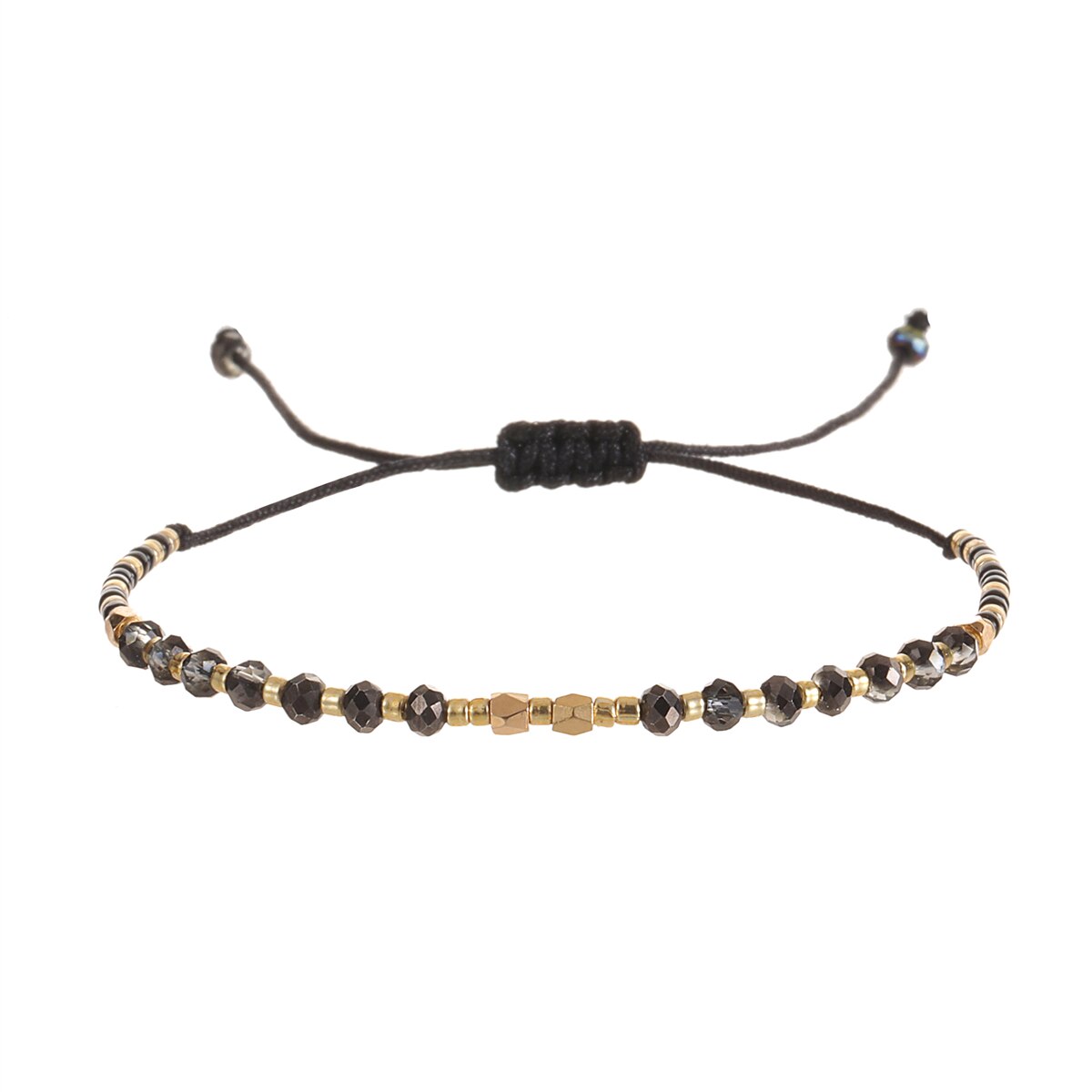 Fashion Glass Crystal Beaded Bracelets for Women Men Bracelet Beads Anklet Wrist Strap Ankle Jewelry Gift
