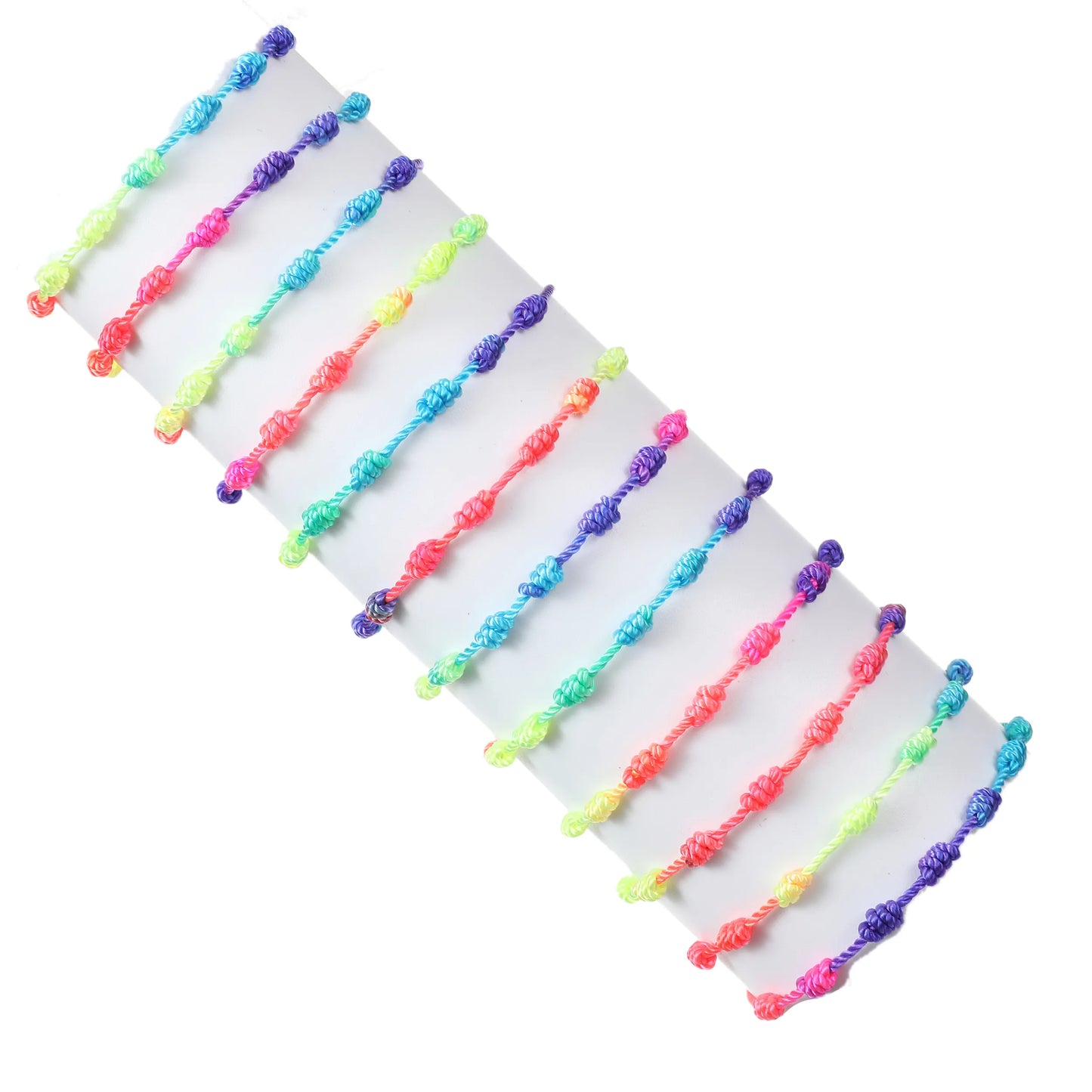 12pcs Handmade Colorful 7 Knots Rope Bracelet Unisex Adjustable Braided Rope Charm Friendship Bracelet Jewelry Gift Wholesale