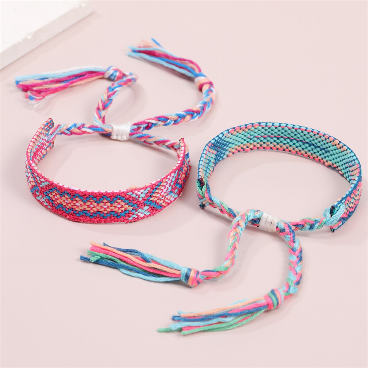 Woven Bracelet Bulk for Women, Kids & Girls - Nepal Style Friendship Bracelets Handmade Braided Rope Wrist String Chain