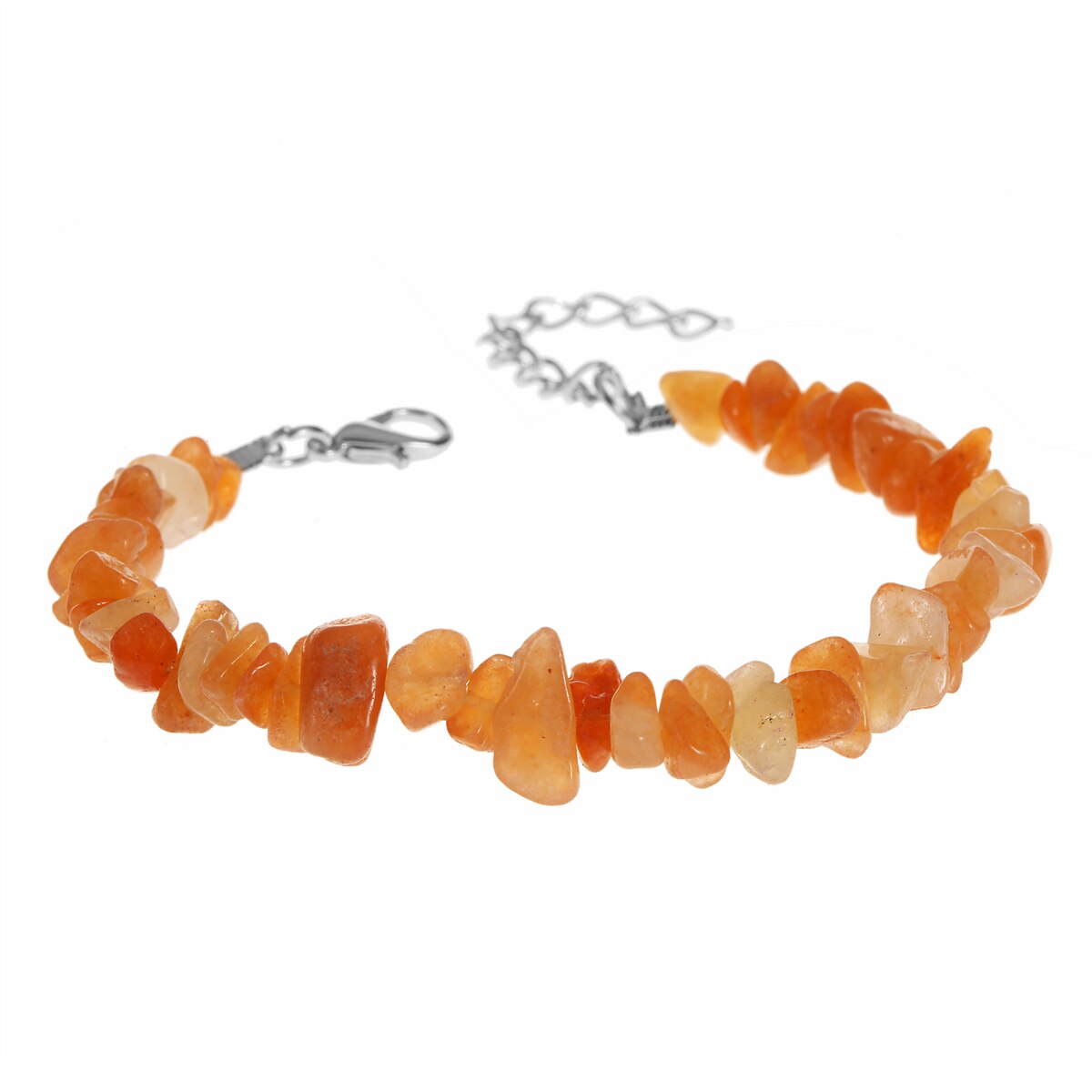 1pc Natural Stone Chakra Crystal Healing Gemstone Stretch Bracelets Tumble Polished Align Increase Communication Reiki Bracelets