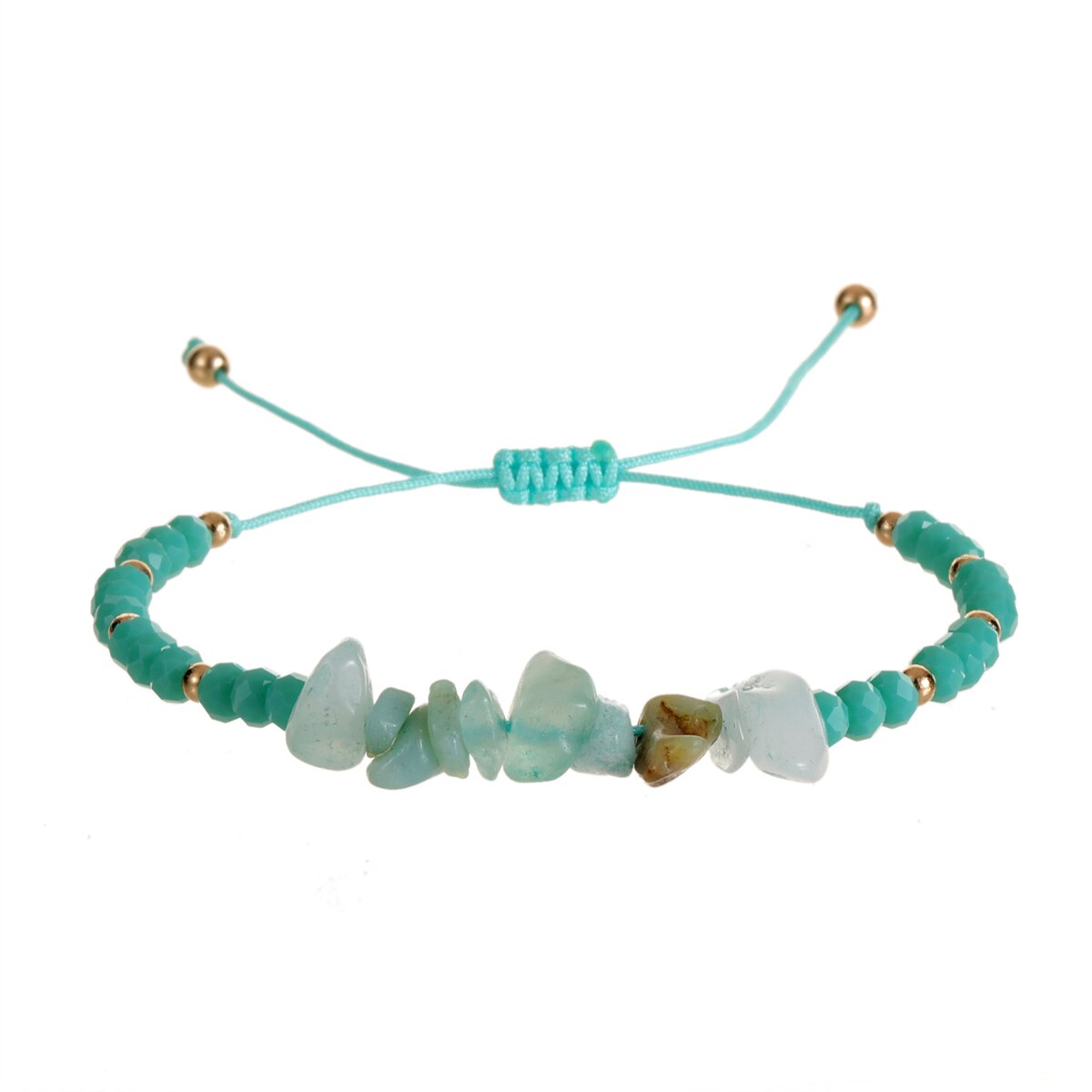 Natural Stone Amethyst Agate Charms Bracelet Women Men Boho Adjustable Hand Braided Chain Healing Yoga Jewelry