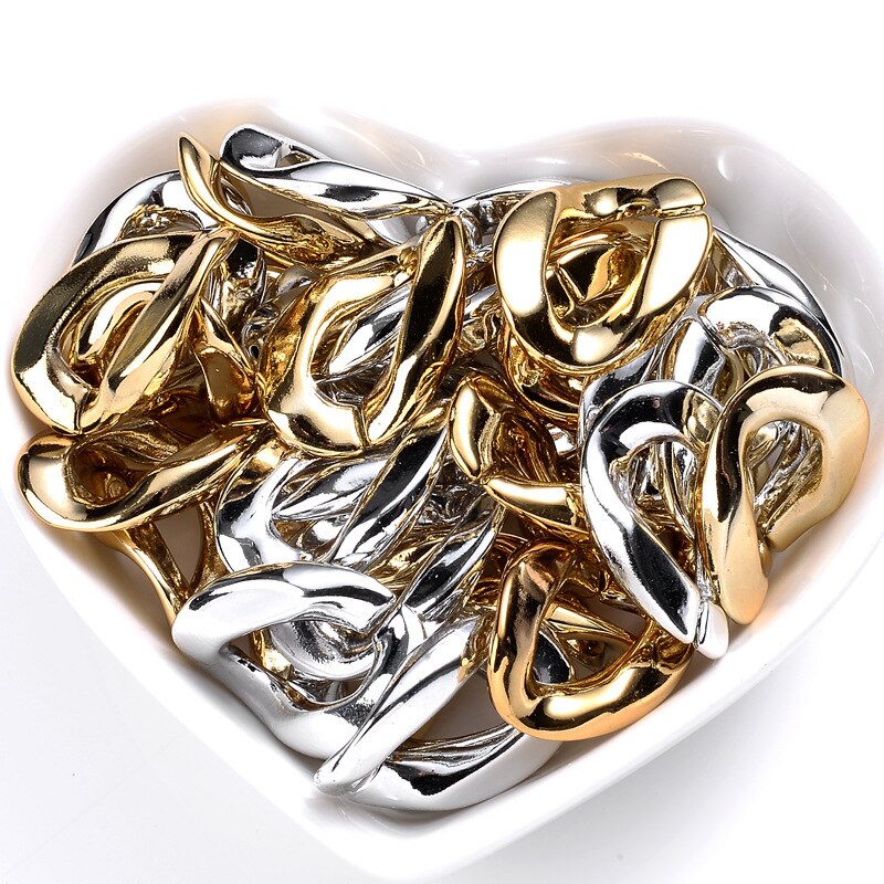 30pcs/lot Gold/silver Color Geometric Distortion Metal Circle Pendants for DIY Making Earrings Necklaces Jewelry Accessories