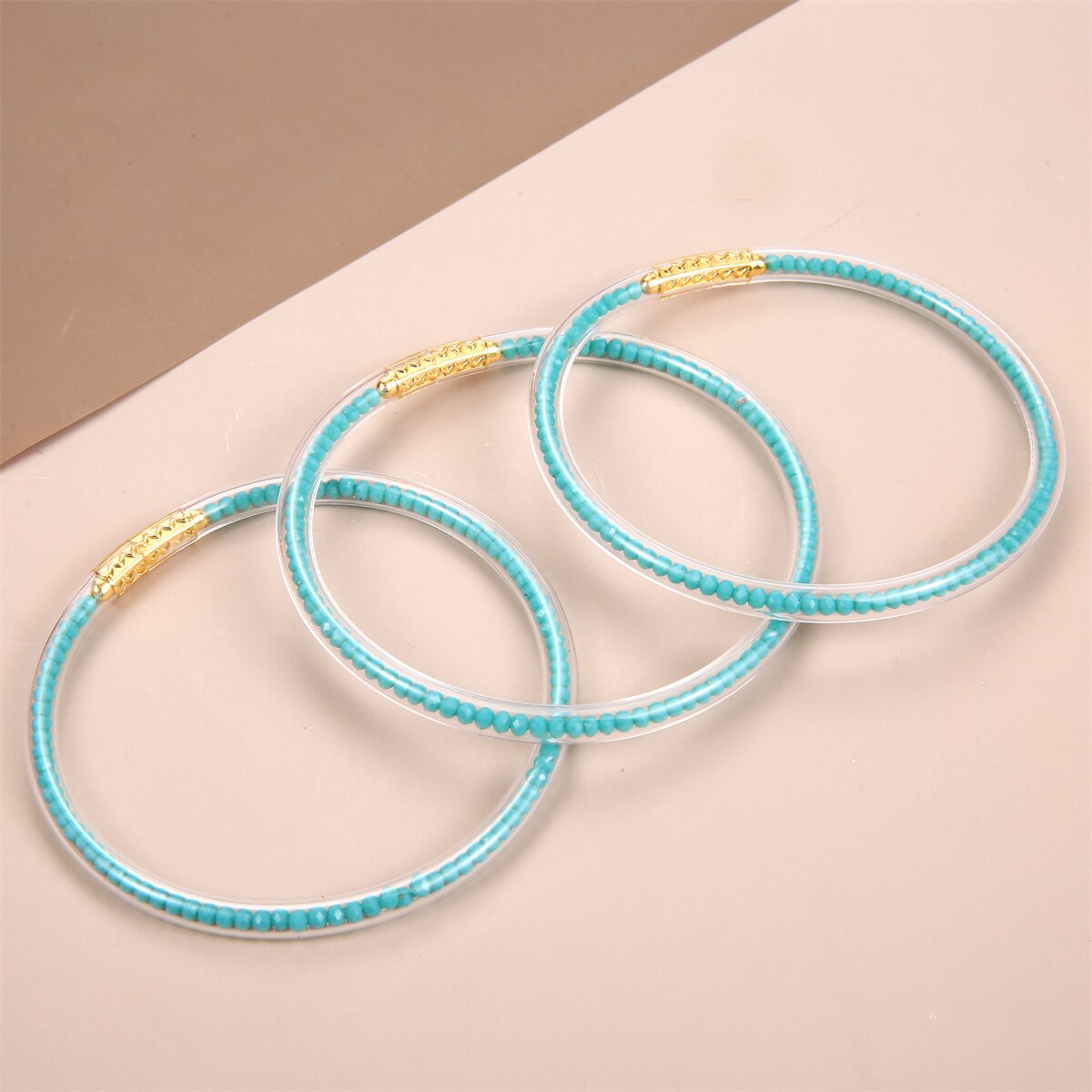 Fashion Glitter Jelly Bangles Bracelets Glitter Filled Jelly Silicone Bracelets for Women Girls Party Jewellery