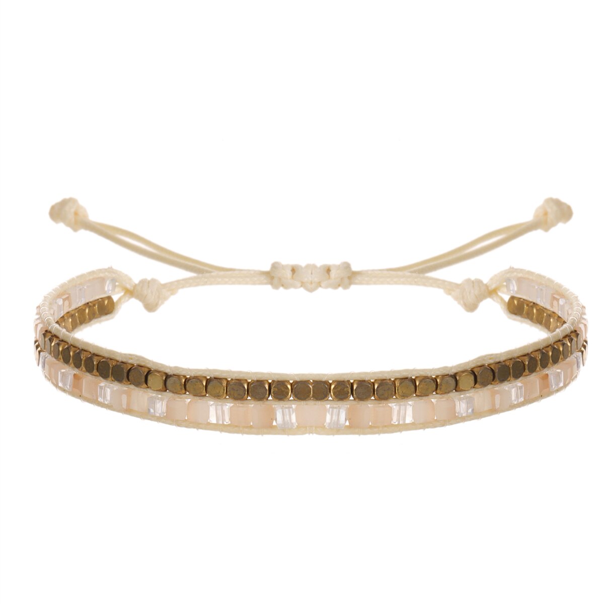 Multilayer Ethnic Glass Beads Adjustable Charm Bracelets Braided Rope Yoga Bracelet for Men Women Wristband Boho Jewelry Gift
