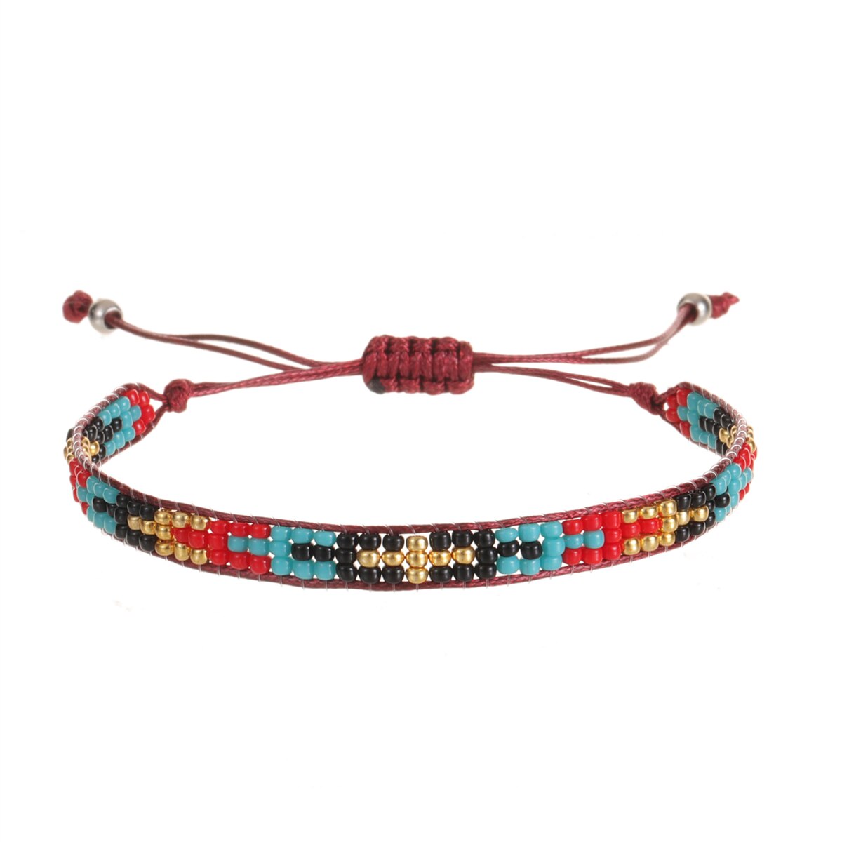 Seeds Bracelet for Women Men Boho Summer Surf Anklet Adjustable Hand Braided Wax Rope Chain Bracelets