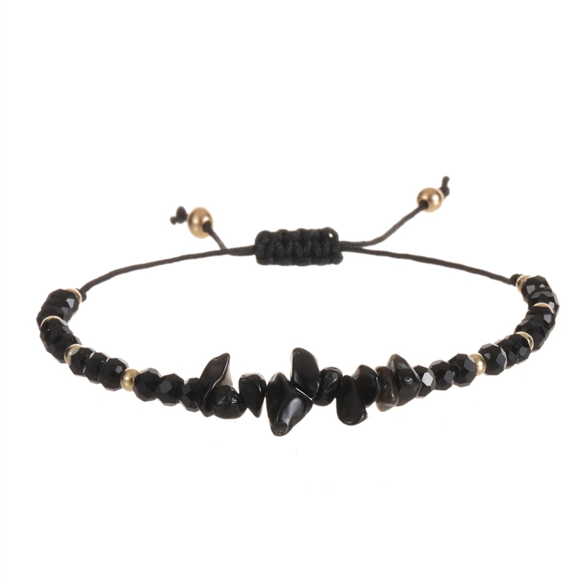 Natural Stone Amethyst Agate Charms Bracelet Women Men Boho Adjustable Hand Braided Chain Healing Yoga Jewelry