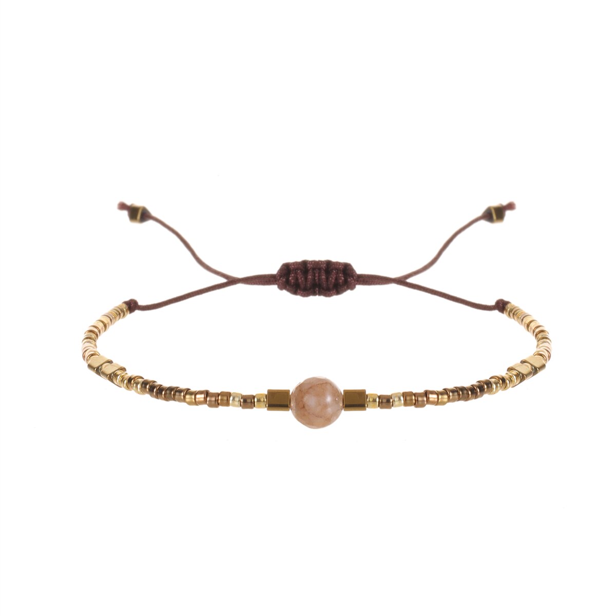 Women Seed Bead Charms Bracelet Adjustable Metal Tiger Eye Chain Anklets Girl Kids Beach Couple Jewelry Gift 1pc