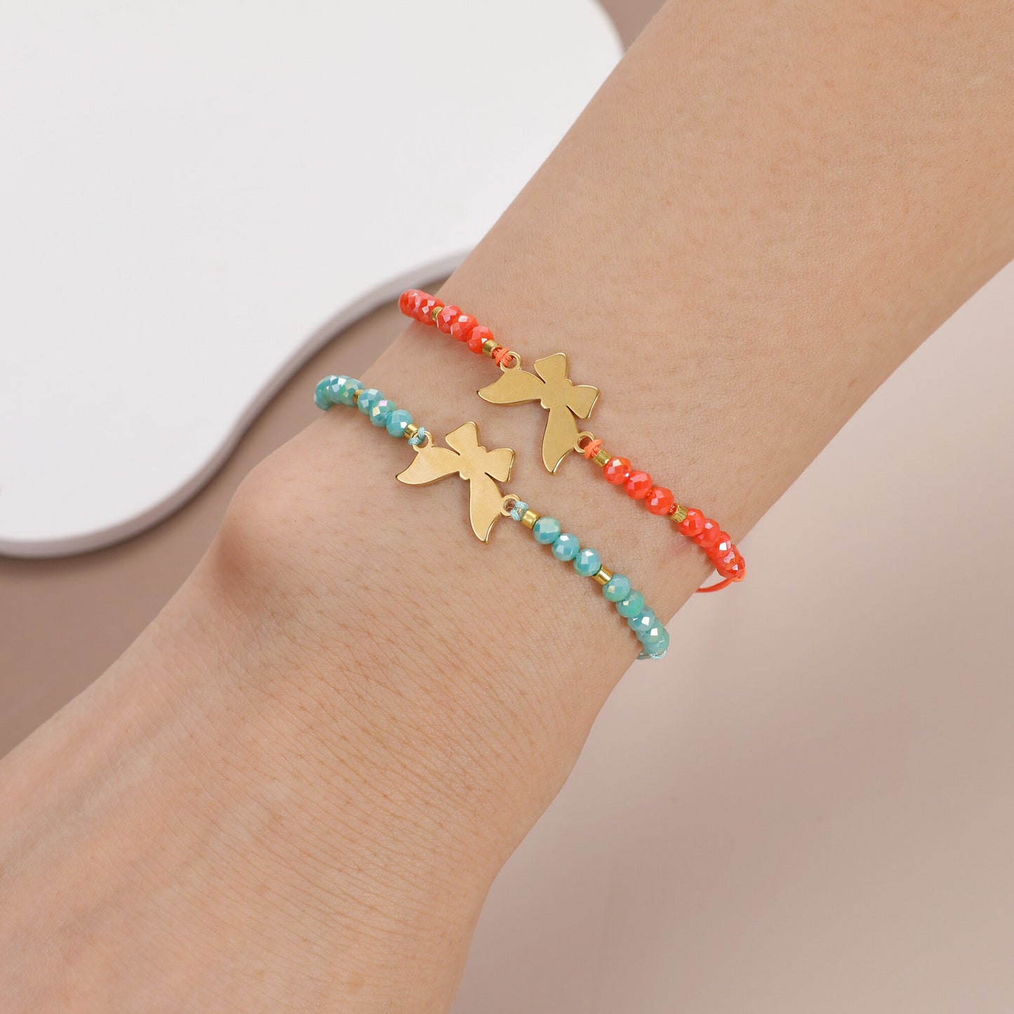 12pcs Handmade Braided Rhinestone Plated Gold Color Butterfly Bracelets for Women Men Rope Chain Bracelet Party Jewelry