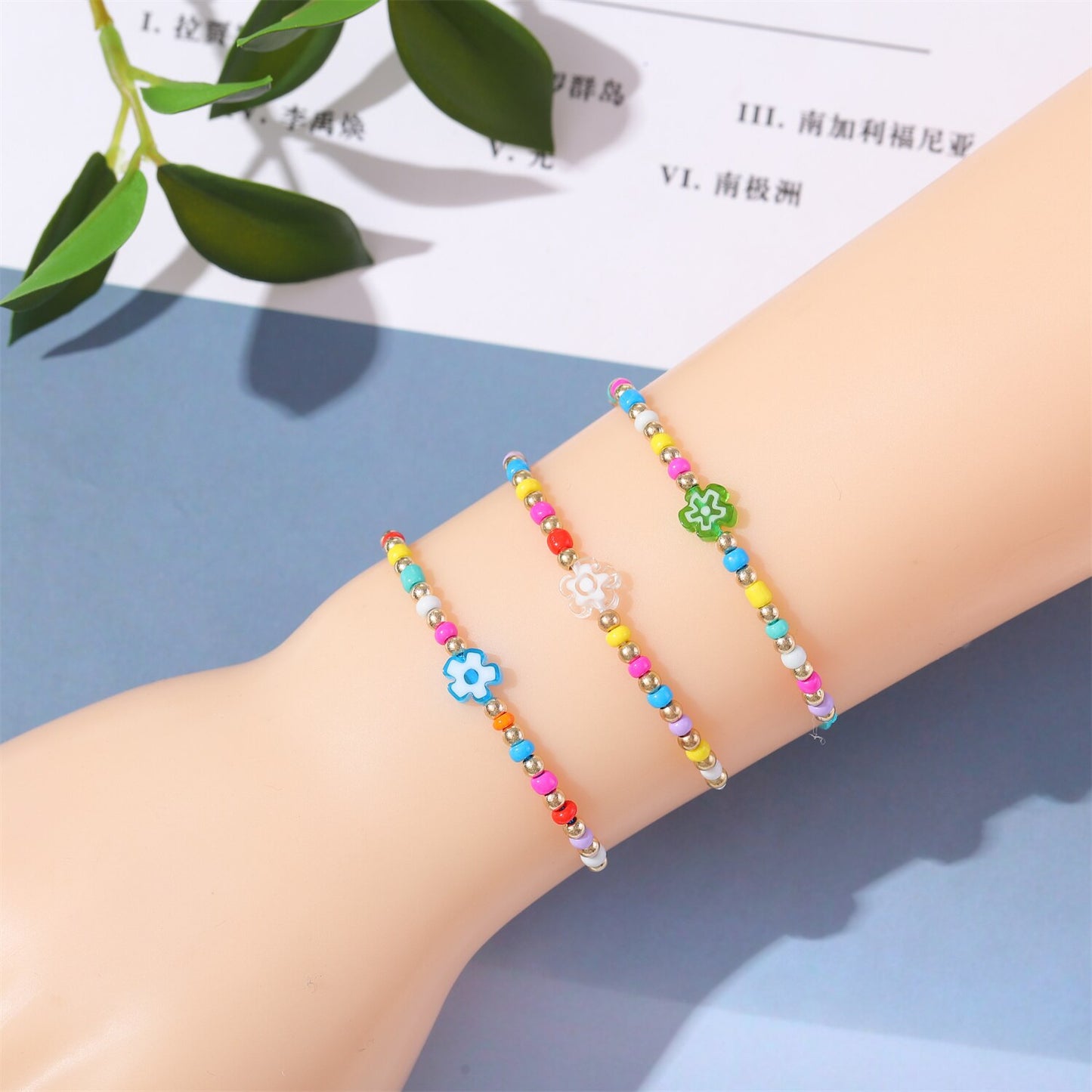 12 Pcs Handmade Flowers Bracelets Adjustable Friendship Bracelet Friend Boho Couple Bracelets Promise Bracelets Free Shipping