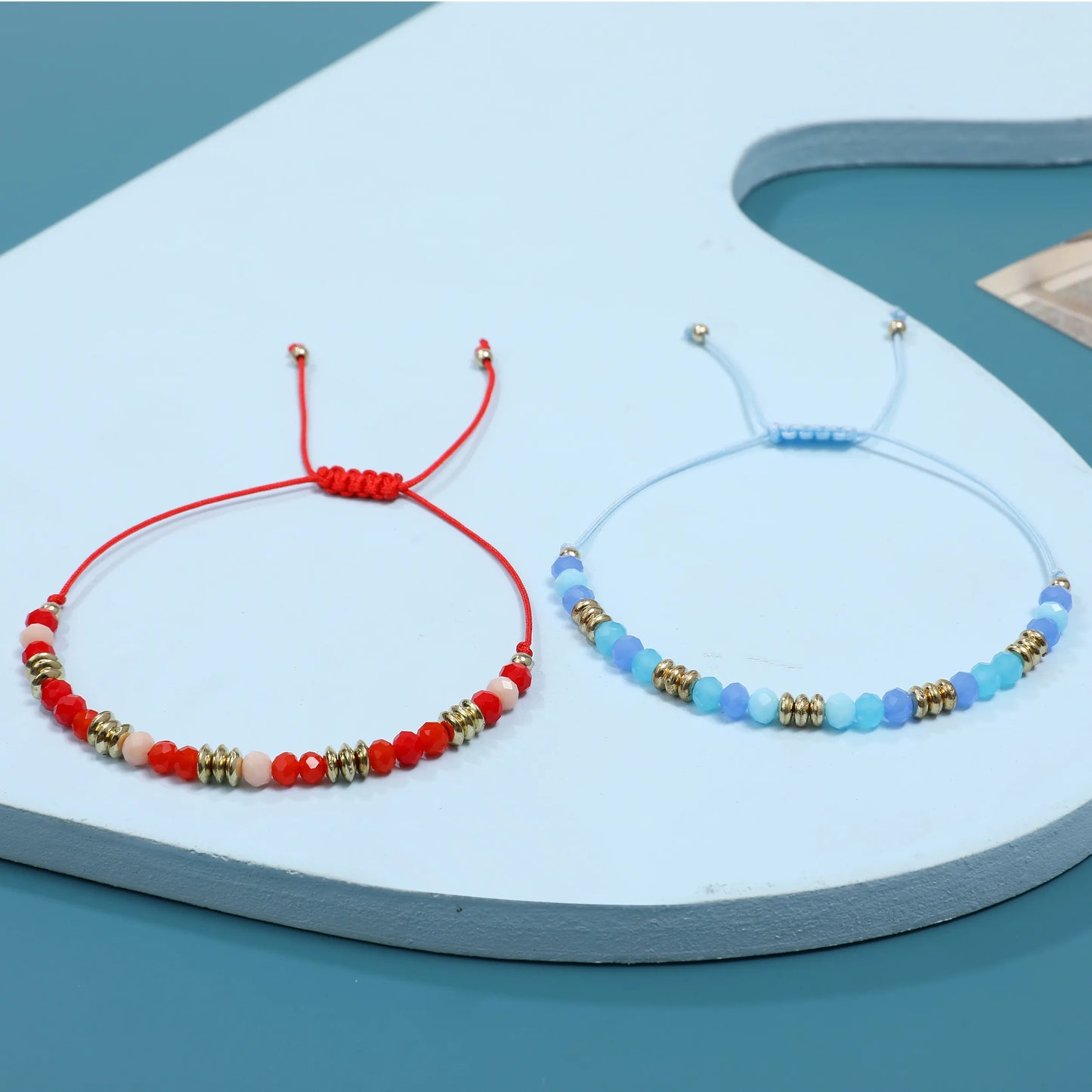 12pcs Colorful Crystal Beads Braided Bracele Adjustable Fashion Colorful Rice Beads Wrist Friendship Couple Children Jewelry