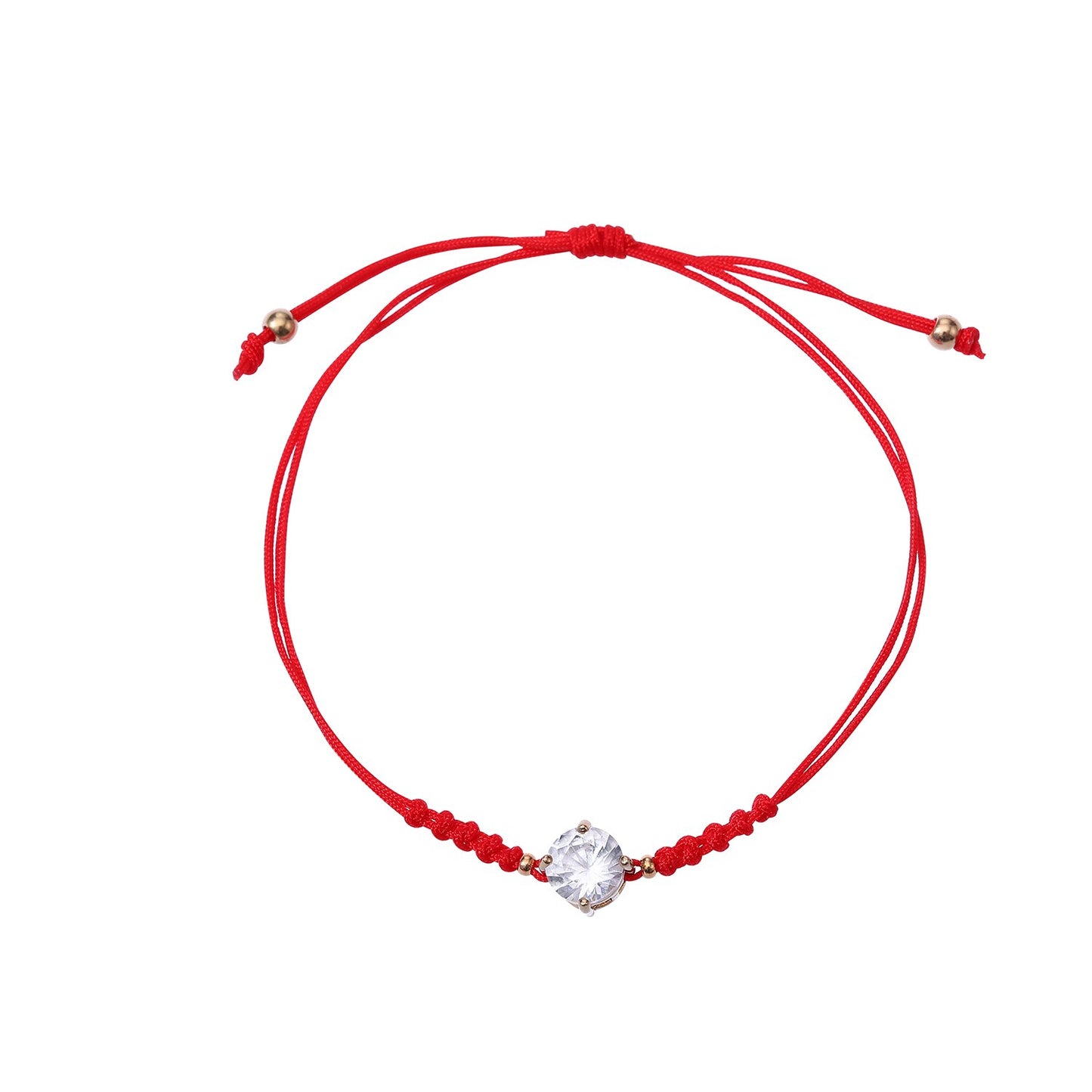 12Pcs Shiny Zircon Crystal Bracelets for Women Red String Good Luck Blessing Adjustable Charm Bracelet Jewelry Gift Wholesale