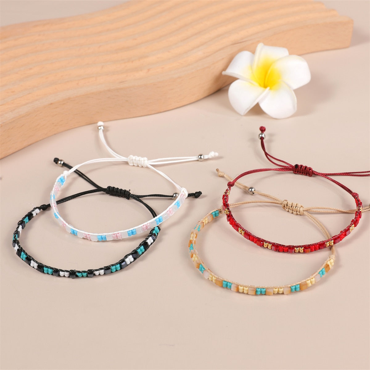 Double Layer Bracelet for Women Men Boho Summer Surf Simple Bracelets Anklet Jewelery Jewelry Gift Pulseras Femme