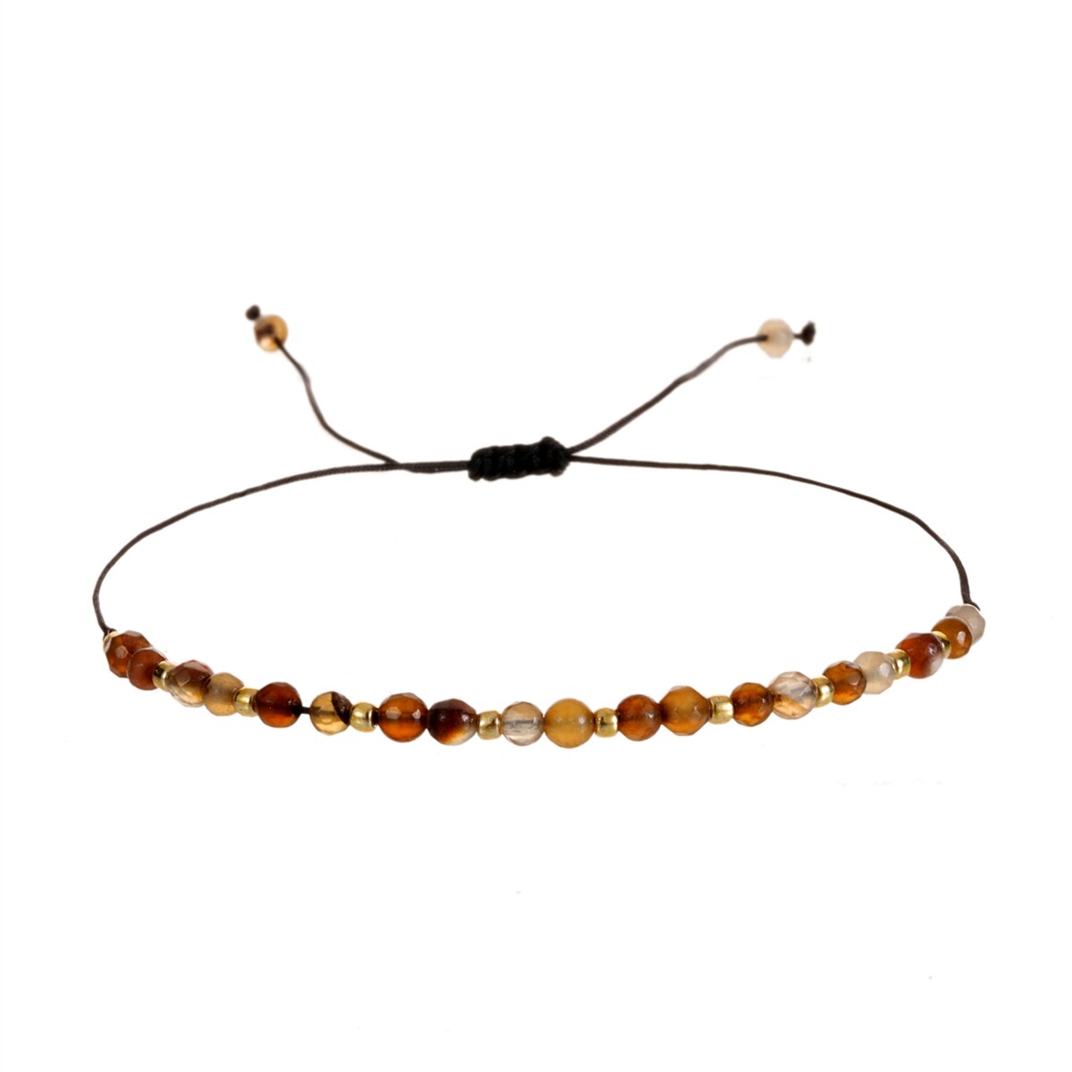 Faceted Crystal Beads Natural Stone Harms Bracelet Women Men Boho Adjustable Hand Braided Chain Healing Yoga Jewelry