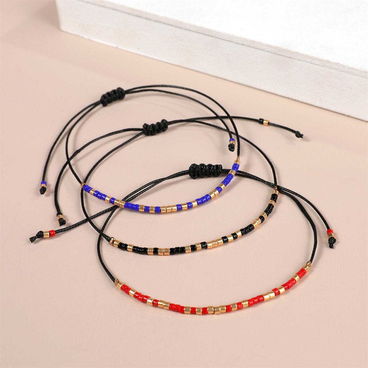 1pc Boho Glass Seeds Beaded Bracelets for Women Men Beads Bracelets Anklet Wrist Strap Ankle Jewelry Gift