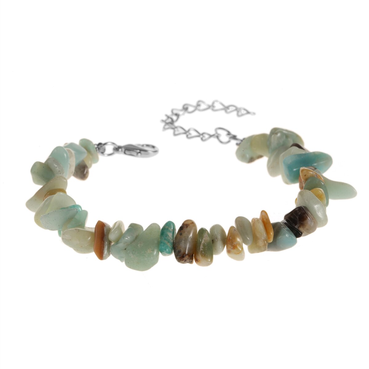 1pc Natural Stone Chakra Crystal Healing Gemstone Stretch Bracelets Tumble Polished Align Increase Communication Reiki Bracelets