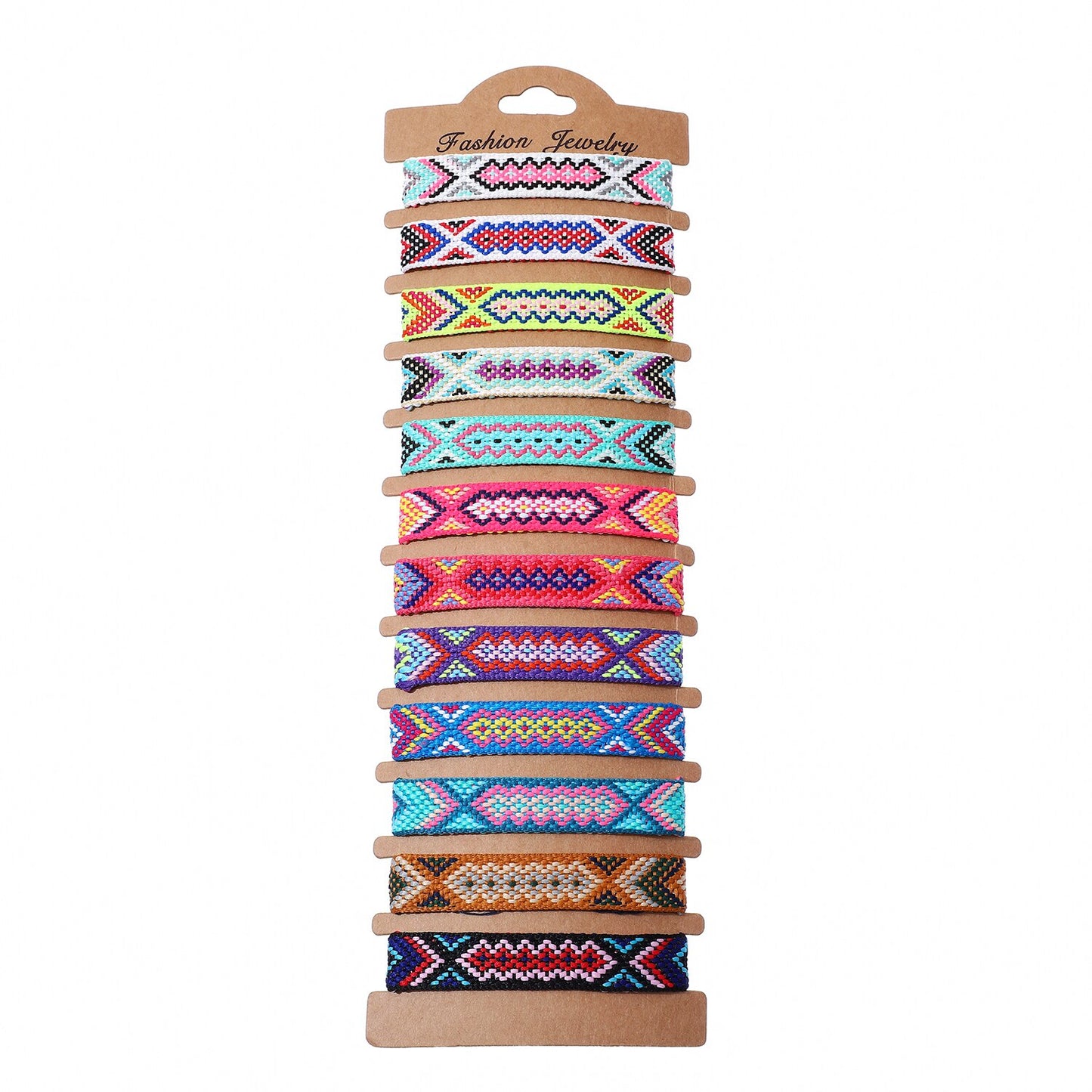 Women Boho 12pcs/lot Braided Bracelet Red Ethnic Weave String Handmade Adjustable Lucky Chain Bracelets Summer Surf Anklet