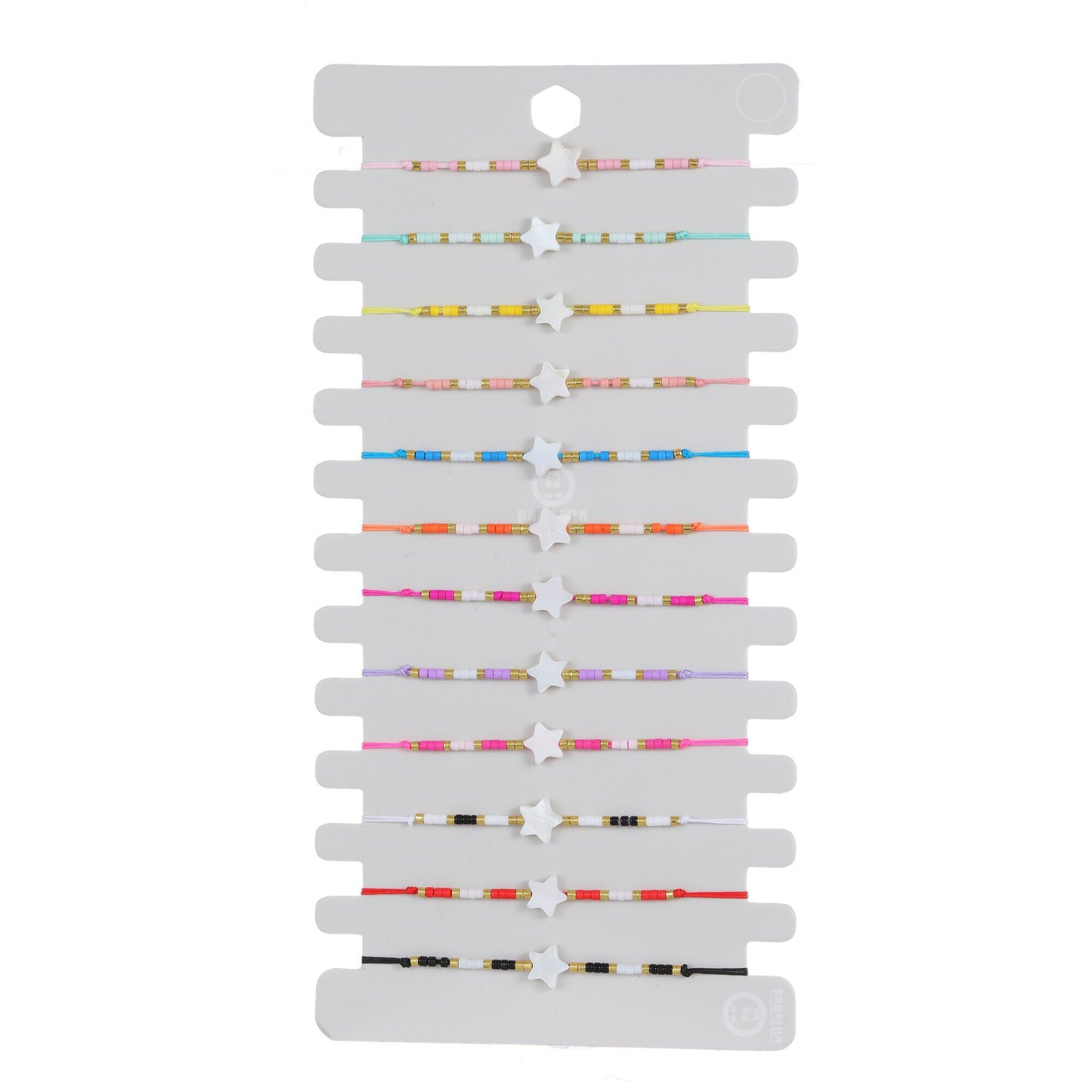 12pcs/set Shell Star Charms Bracelets High Quality Colorful Seeds Beads Handmade Braided Bracelet for Women Party Jewelry