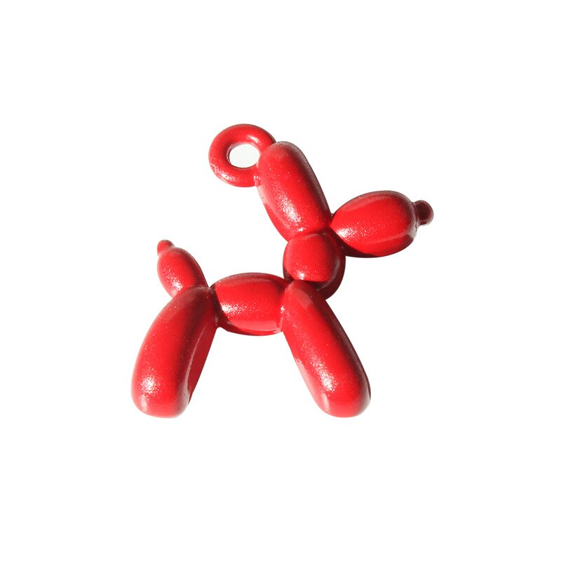 10pcs/lot Macaron Colorful Balloon Dog Charm for Earrings Necklace Bracelet Making Diy Jewelry Accessory Pendant