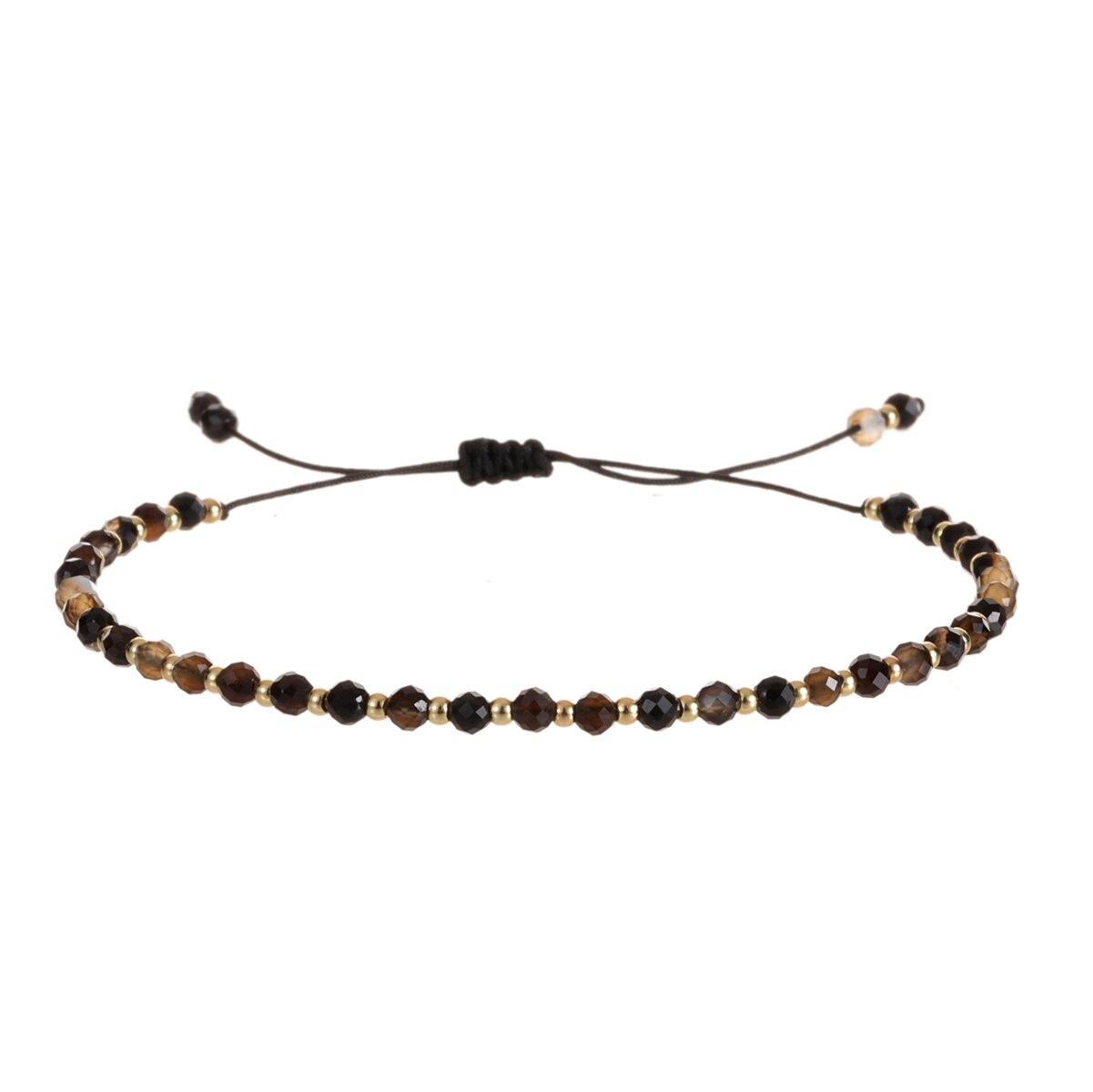 3mm Natural Stone Faceted Crystal Beads Bracelet for Women Men Crystal Quartzs Surf Anklets Jewelry Elastic Bangle Bracelets