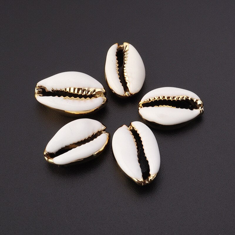 10pcs/lot Colorful Shell Loose Beads Bracelet Connector Shells Beads Charms for Necklace Jewelry Making DIY Jewelry