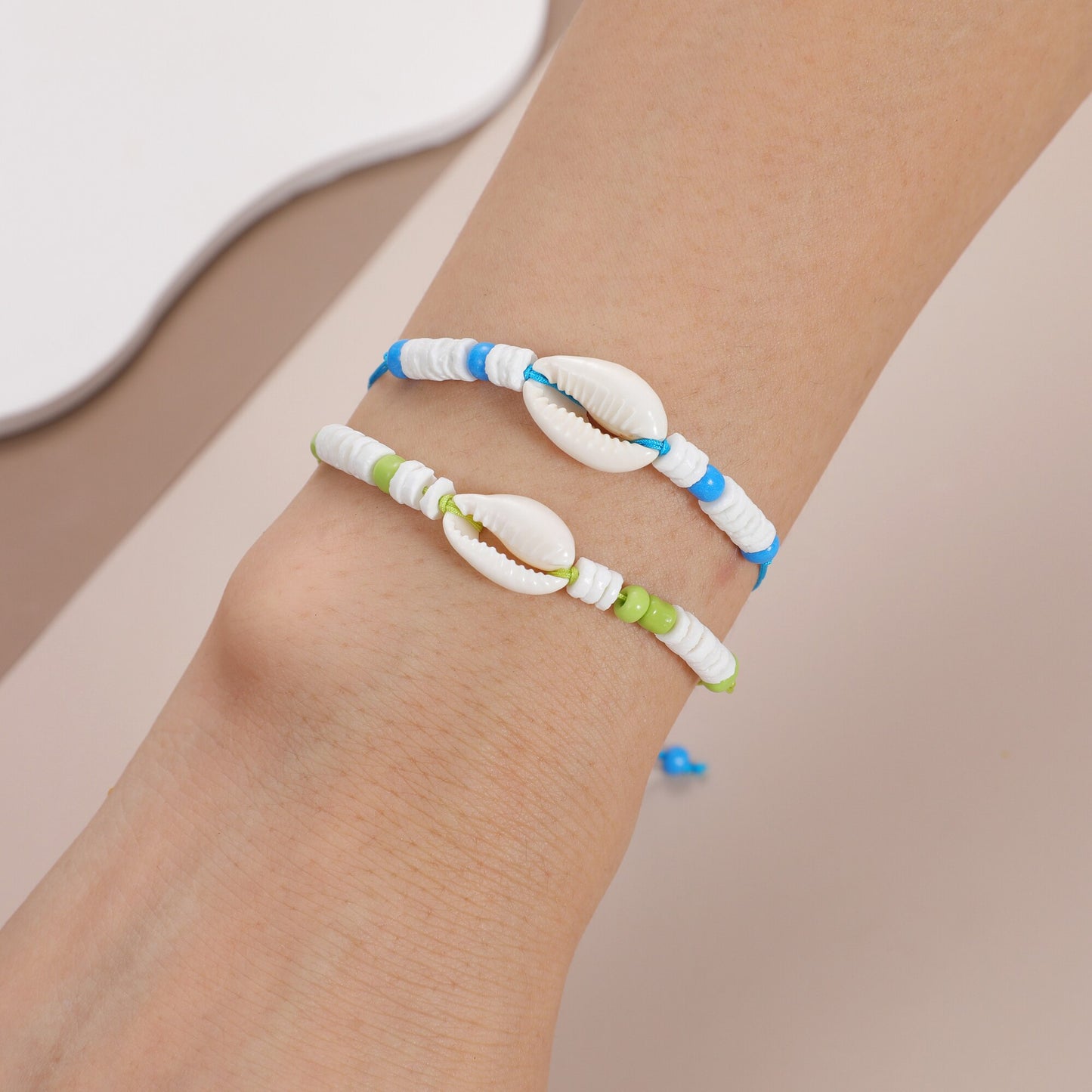 12pcs Summer Shell Bracelet Fashion Beach Handmade Cowrie Bracelets&Bangles for Women Men Anklet Boho Jewelry Wholesale