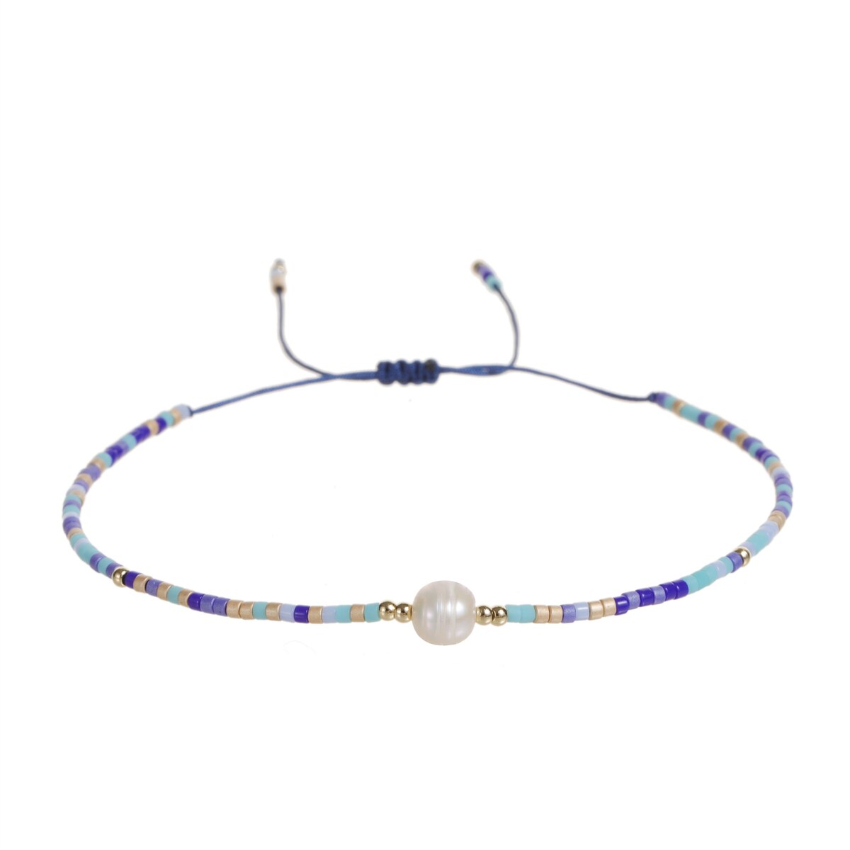 Handmade Seed Beads Charms Pearl Bracelets Adjustable Braided Bracelet Anklet Women Girl Wristband Cuff Jewelry