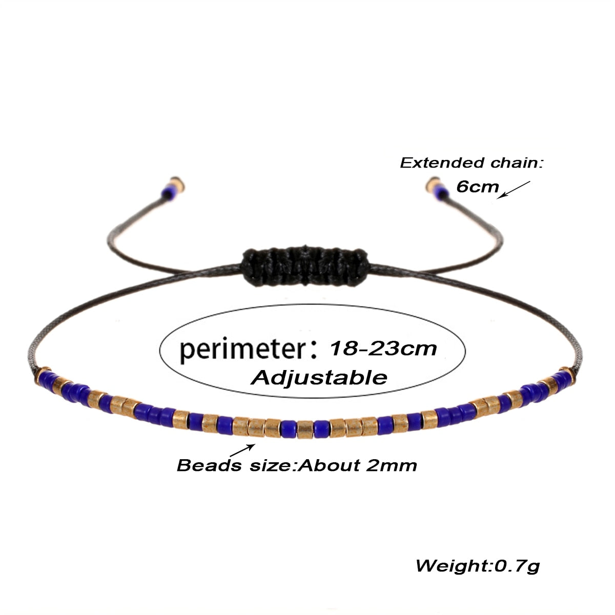 1pc Boho Glass Seeds Beaded Bracelets for Women Men Beads Bracelets Anklet Wrist Strap Ankle Jewelry Gift