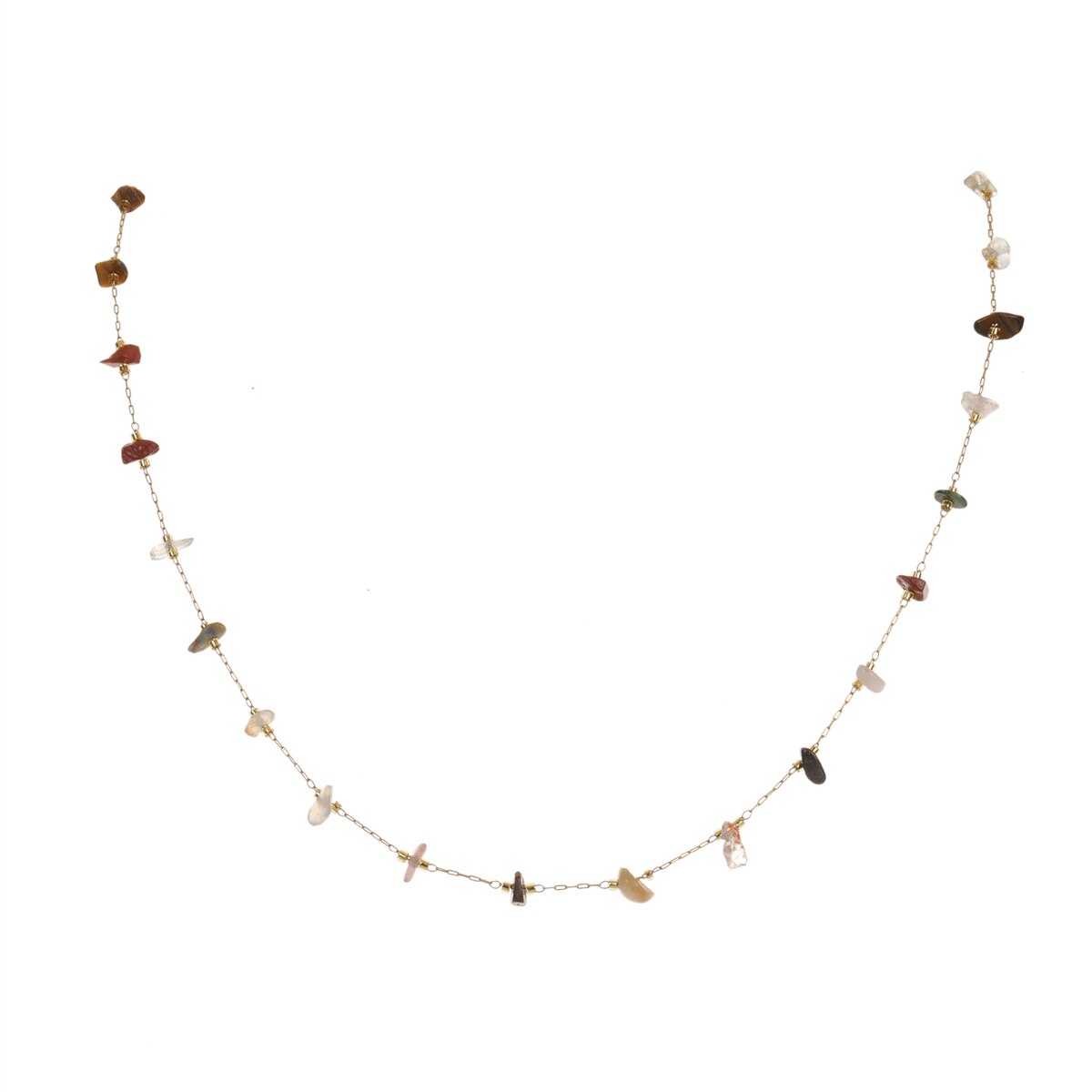 Minimalist Fashion Evil Eye Beads Necklace for Women Girls Flower Stars Stainless Steel Chain Necklace Jewelry